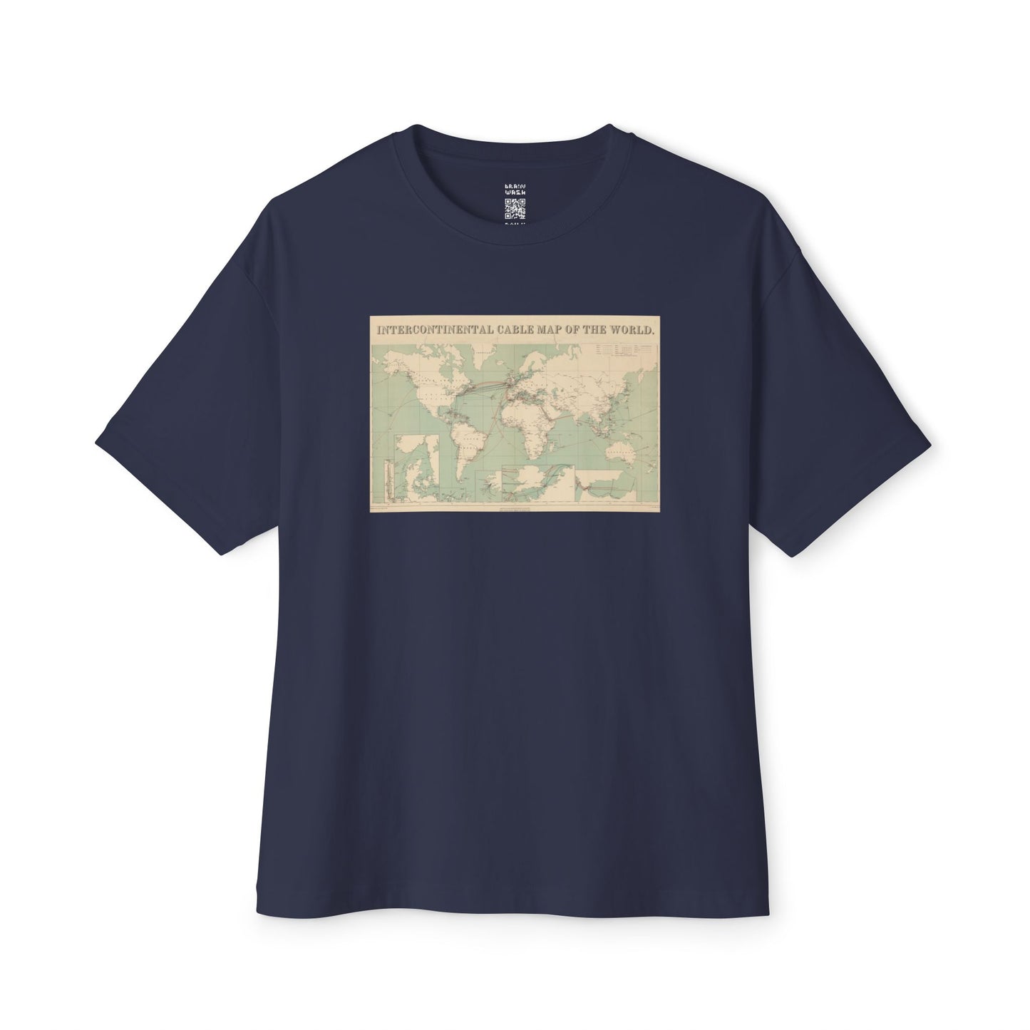 Intercontinental Cable Map Of The World Oversized Tee