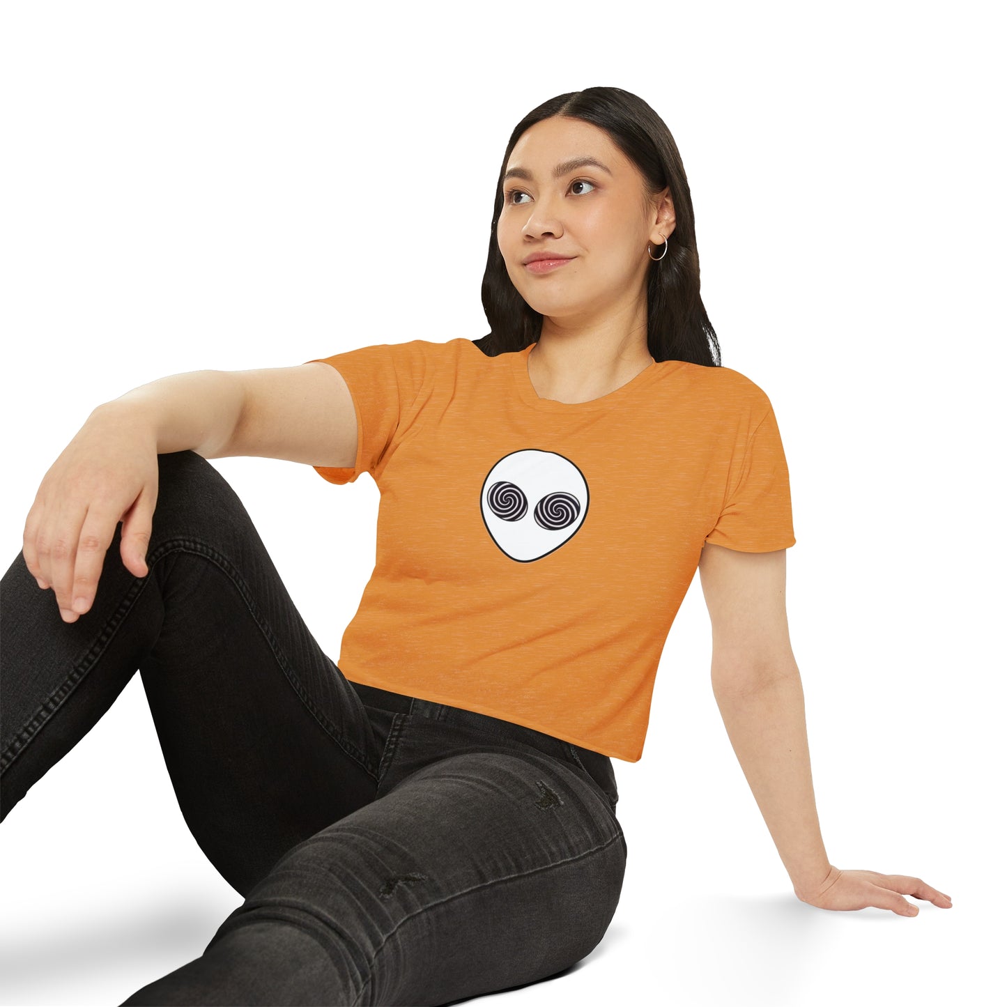 Trippy Alien Head Crop Top