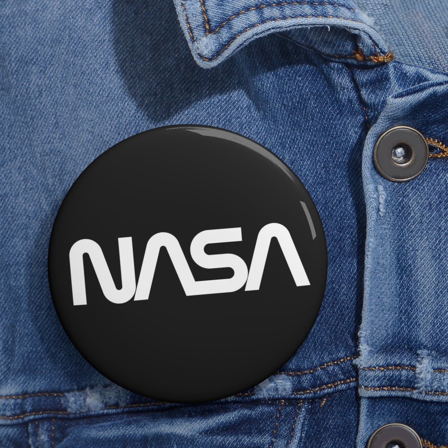 ‘Cosmic Black’ NASA Pin Button Badge