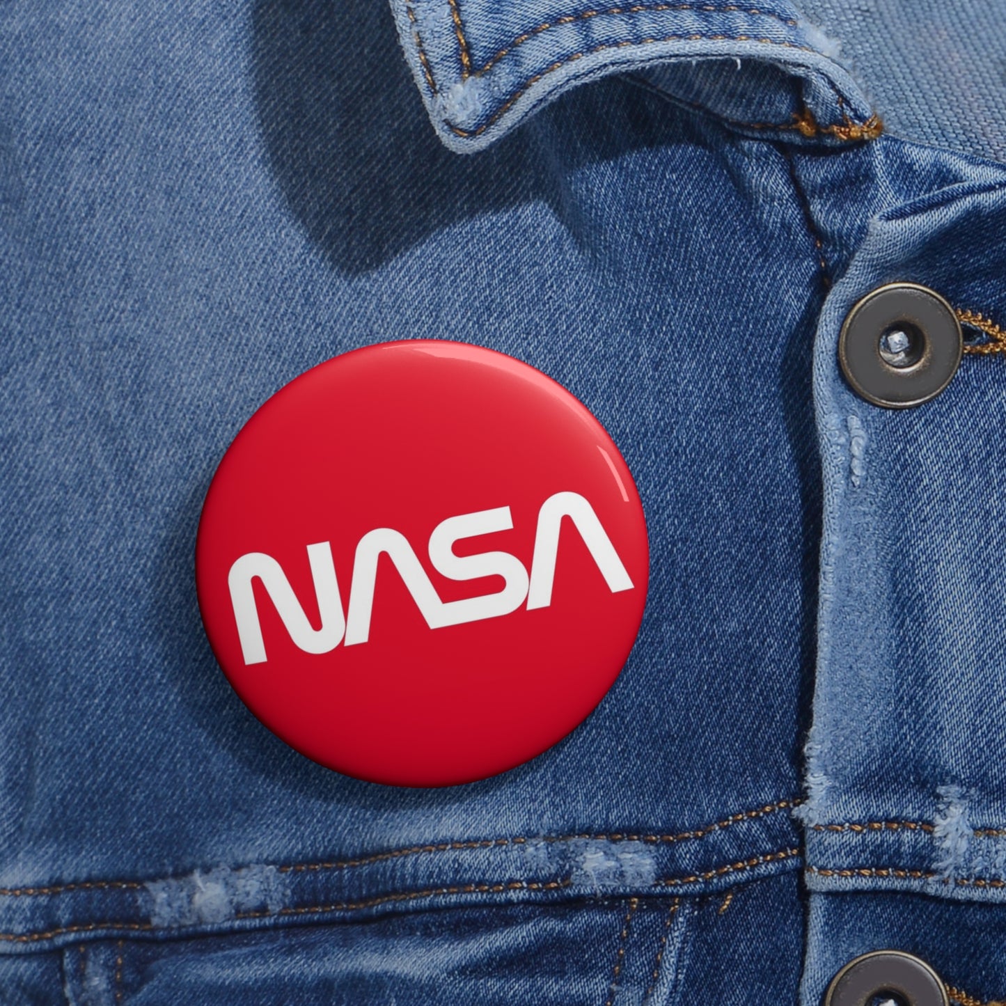 ‘Radiation Red’ NASA Pin Button Badge