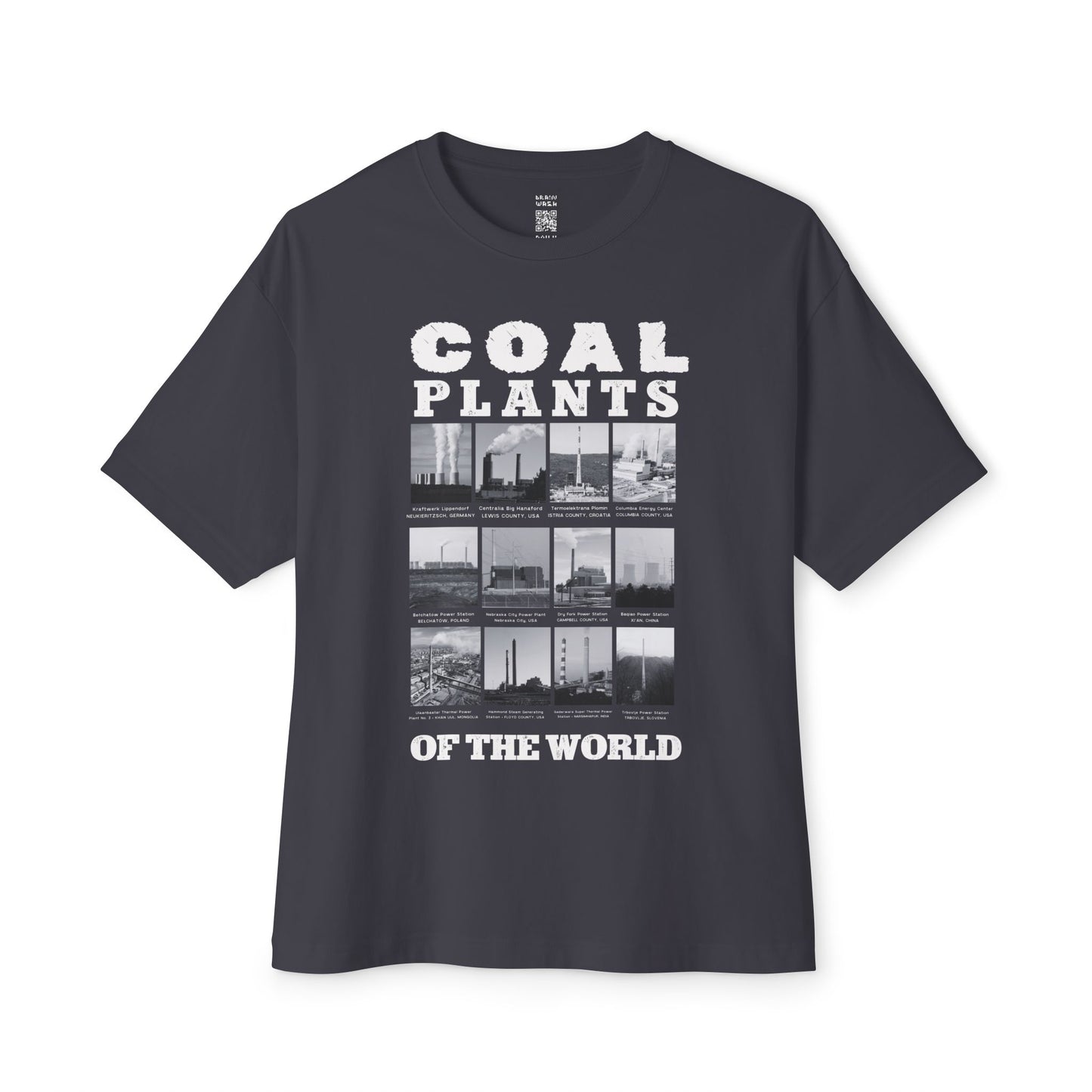 Coal Plants of the World Oversized Tee