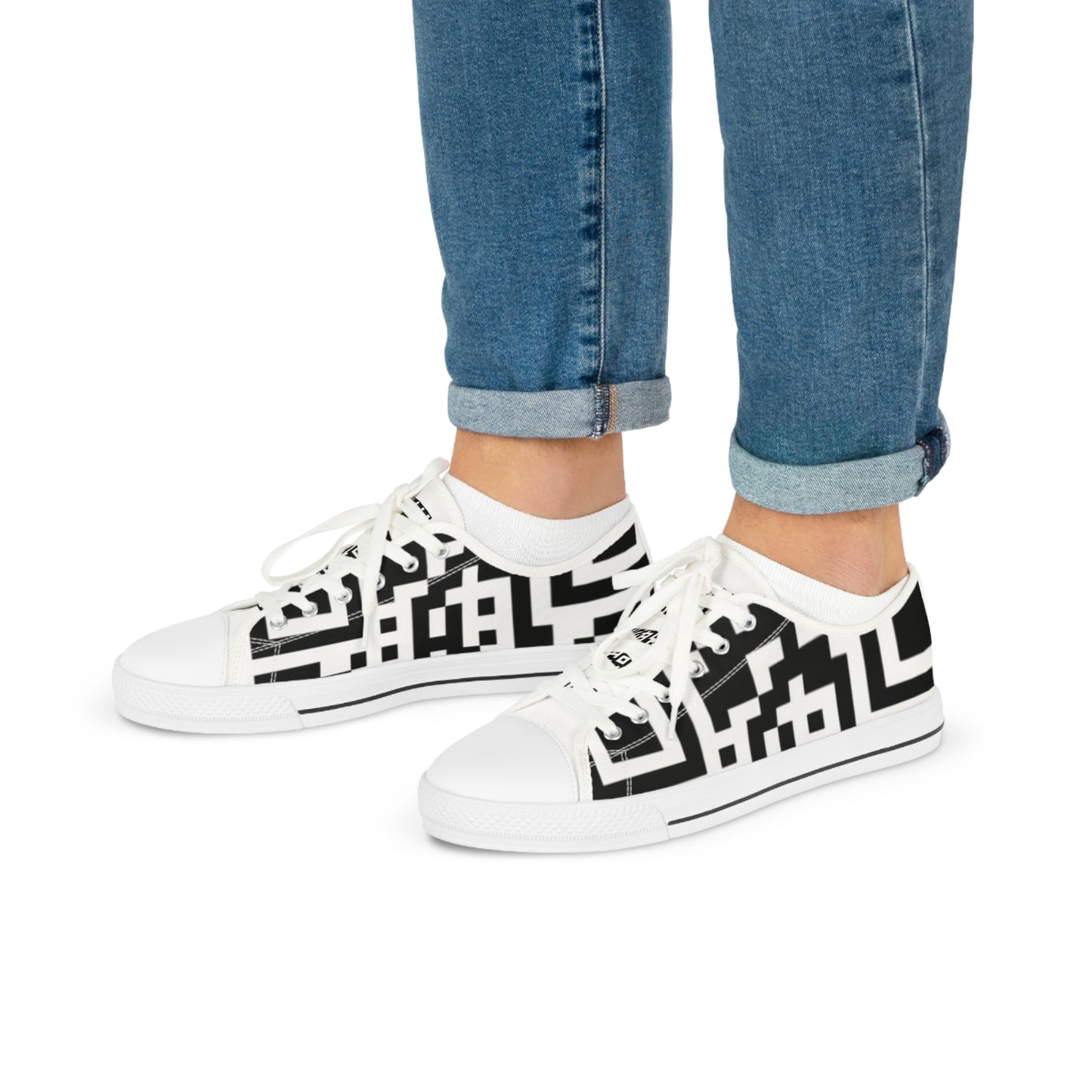 Men’s QR Print Low Top Sneakers