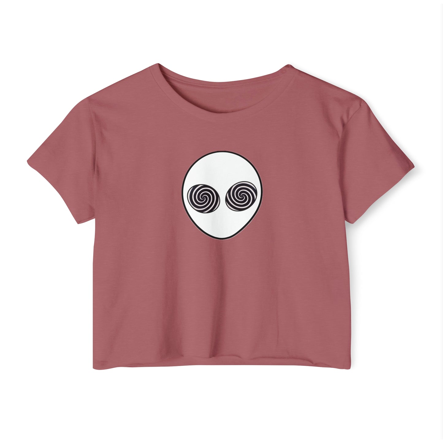Trippy Alien Head Crop Top