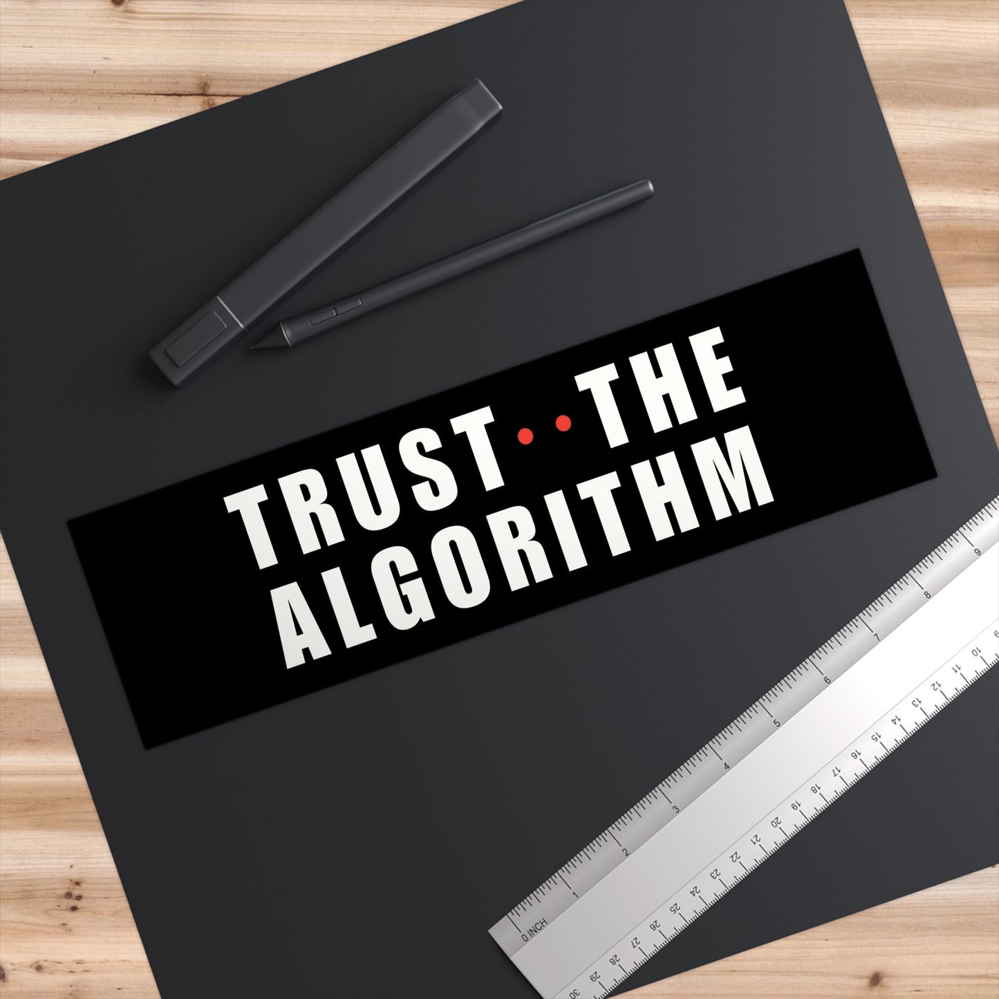 Dark Trust The Algorithm Bumper Sticker