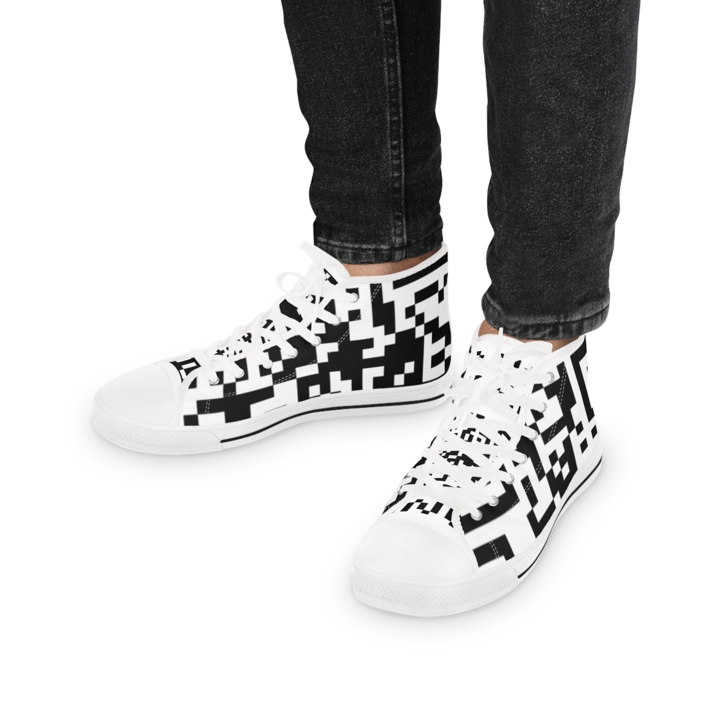 Men’s QR Print High Top Sneakers