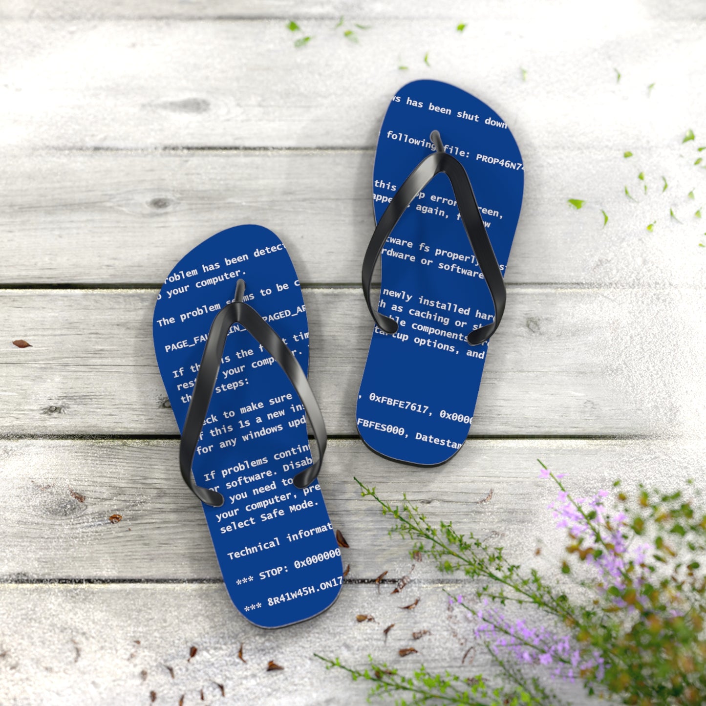 BSoD (Blue Screen of Death) Flip Flops