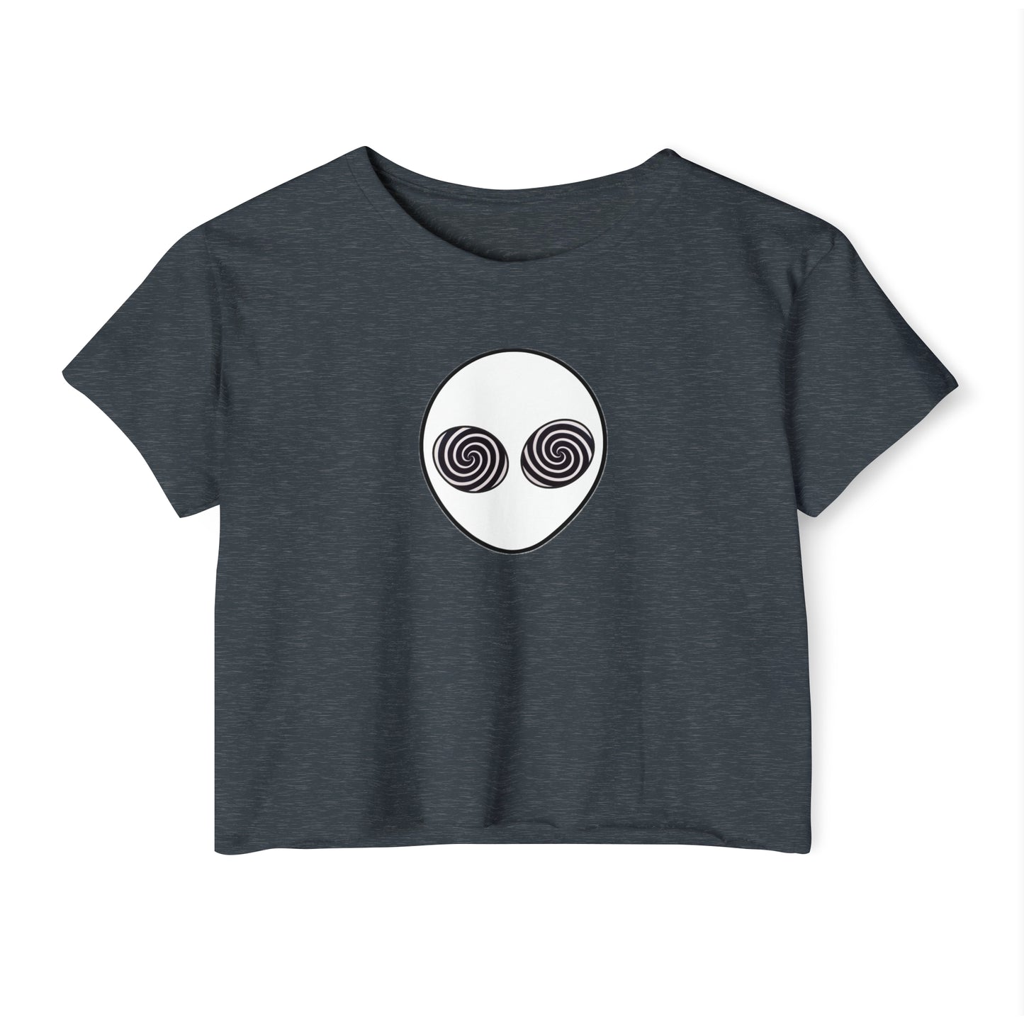 Trippy Alien Head Crop Top