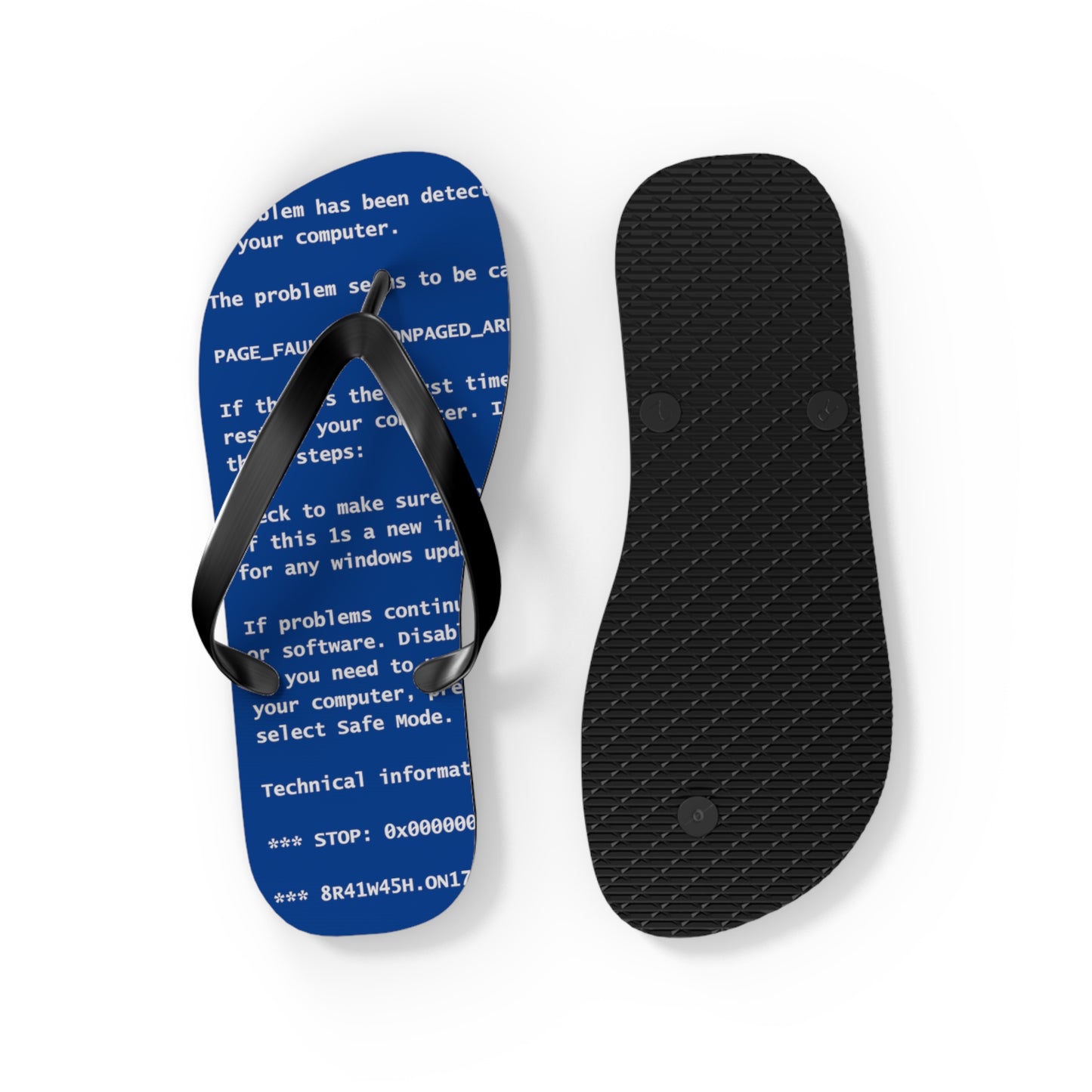BSoD (Blue Screen of Death) Flip Flops