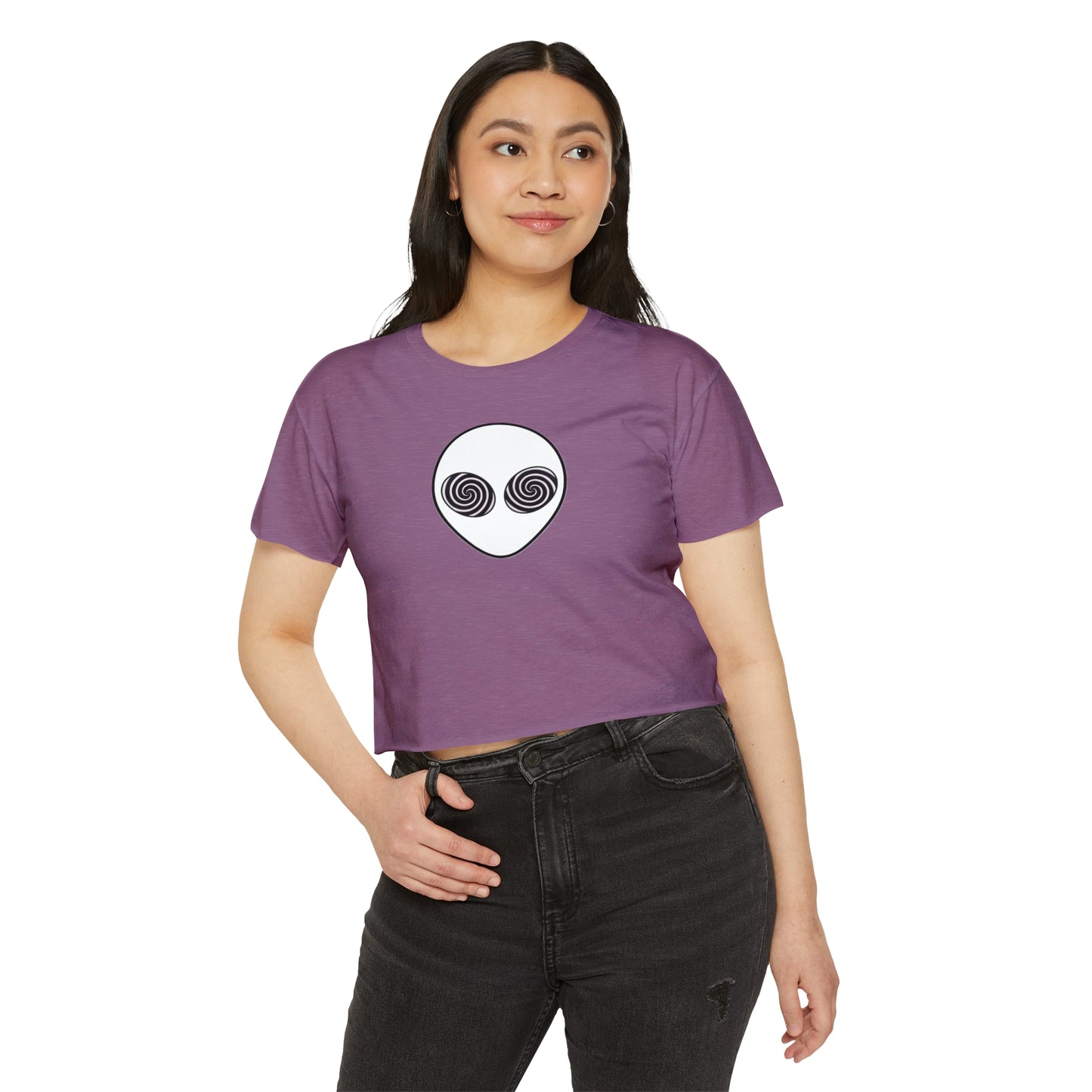 Trippy Alien Head Crop Top