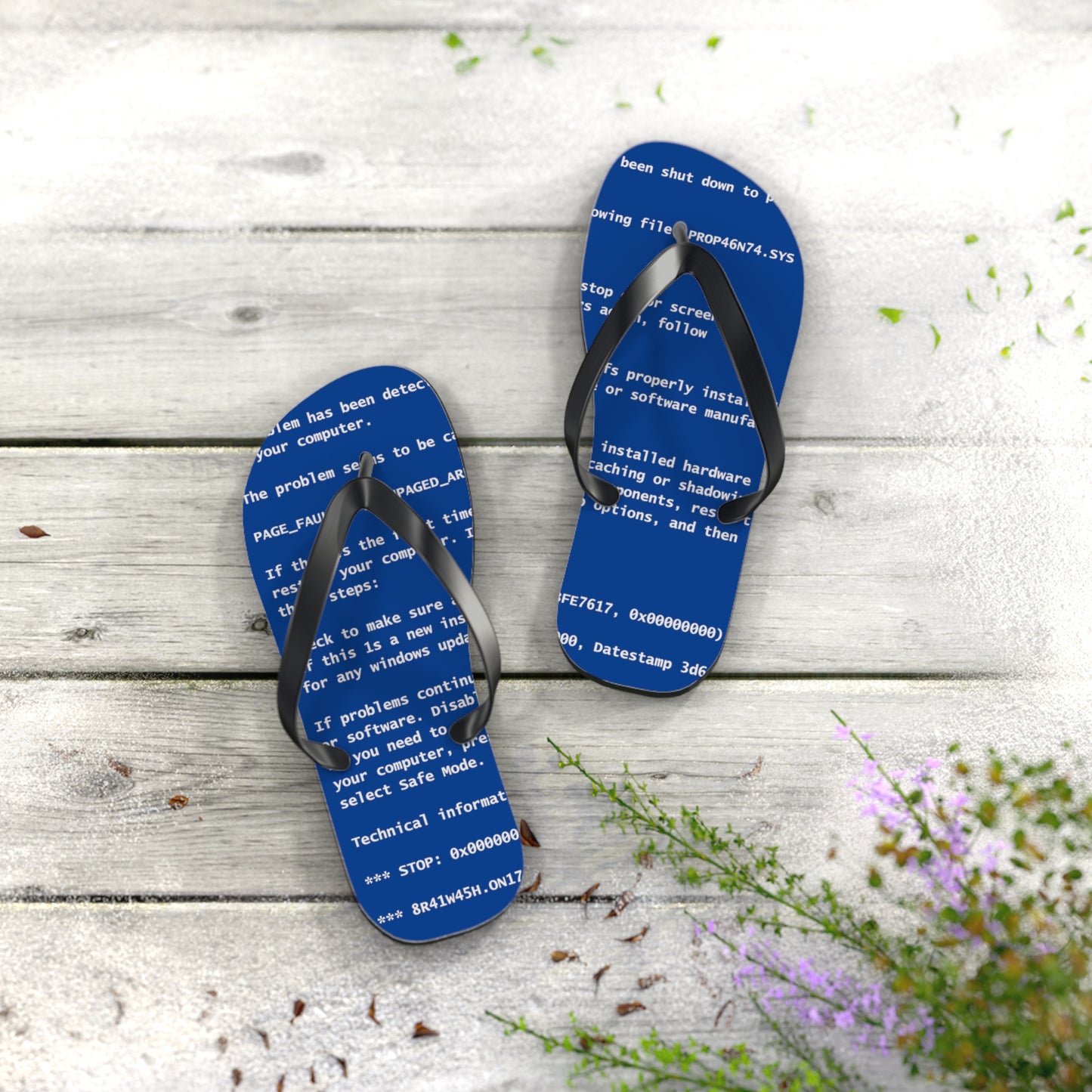 BSoD (Blue Screen of Death) Flip Flops