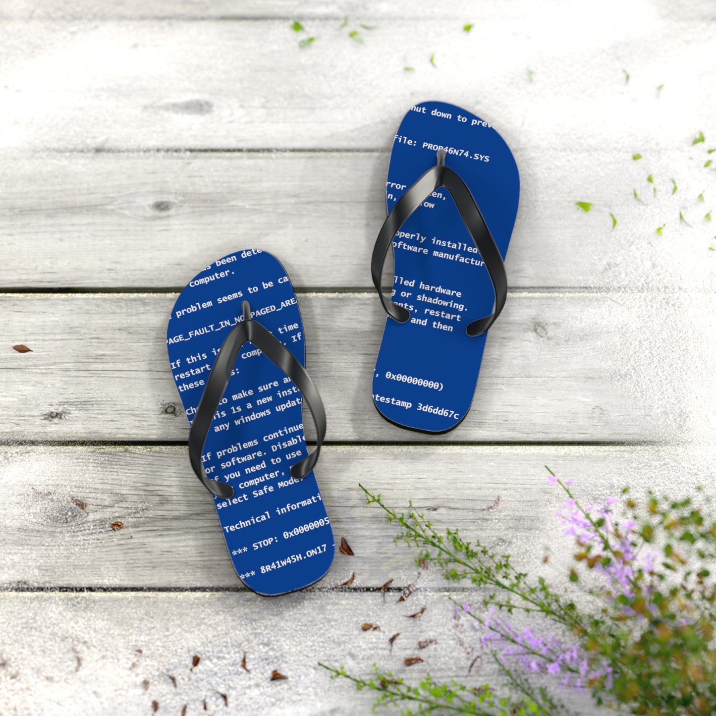BSoD (Blue Screen of Death) Flip Flops