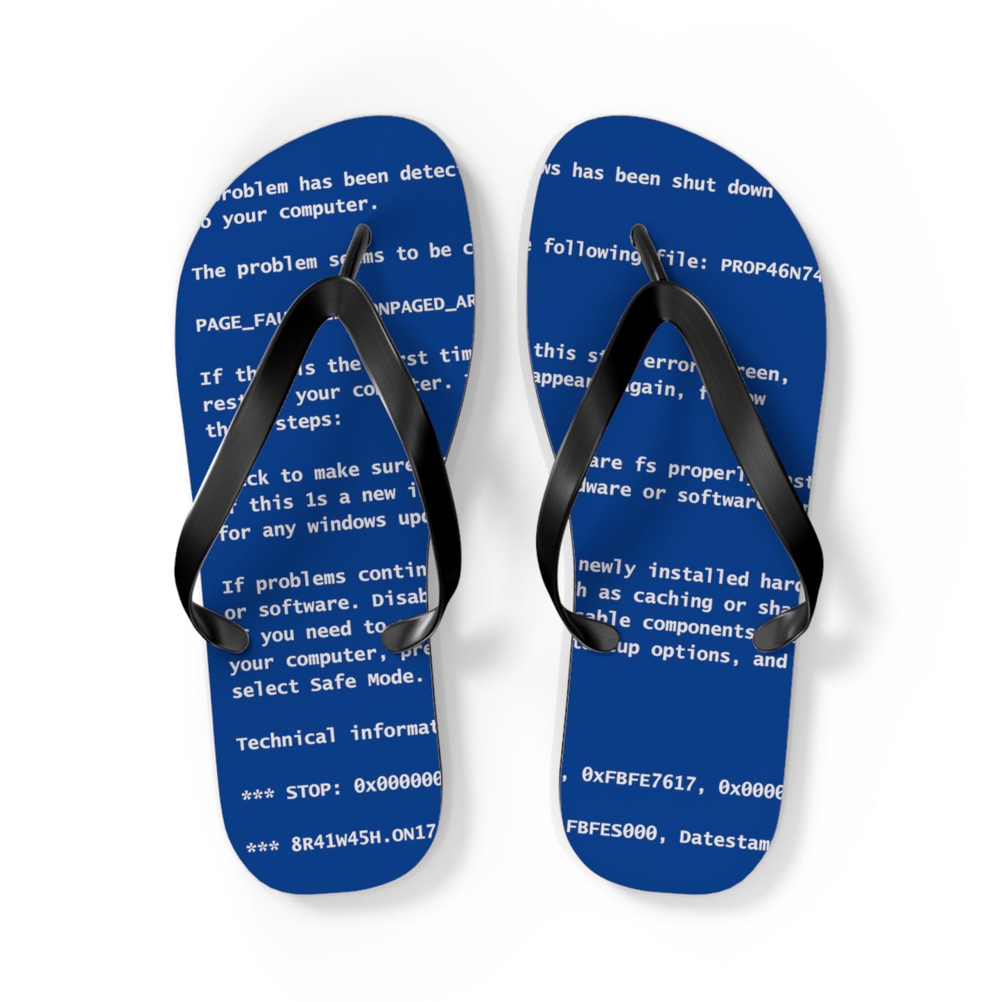 BSoD (Blue Screen of Death) Flip Flops