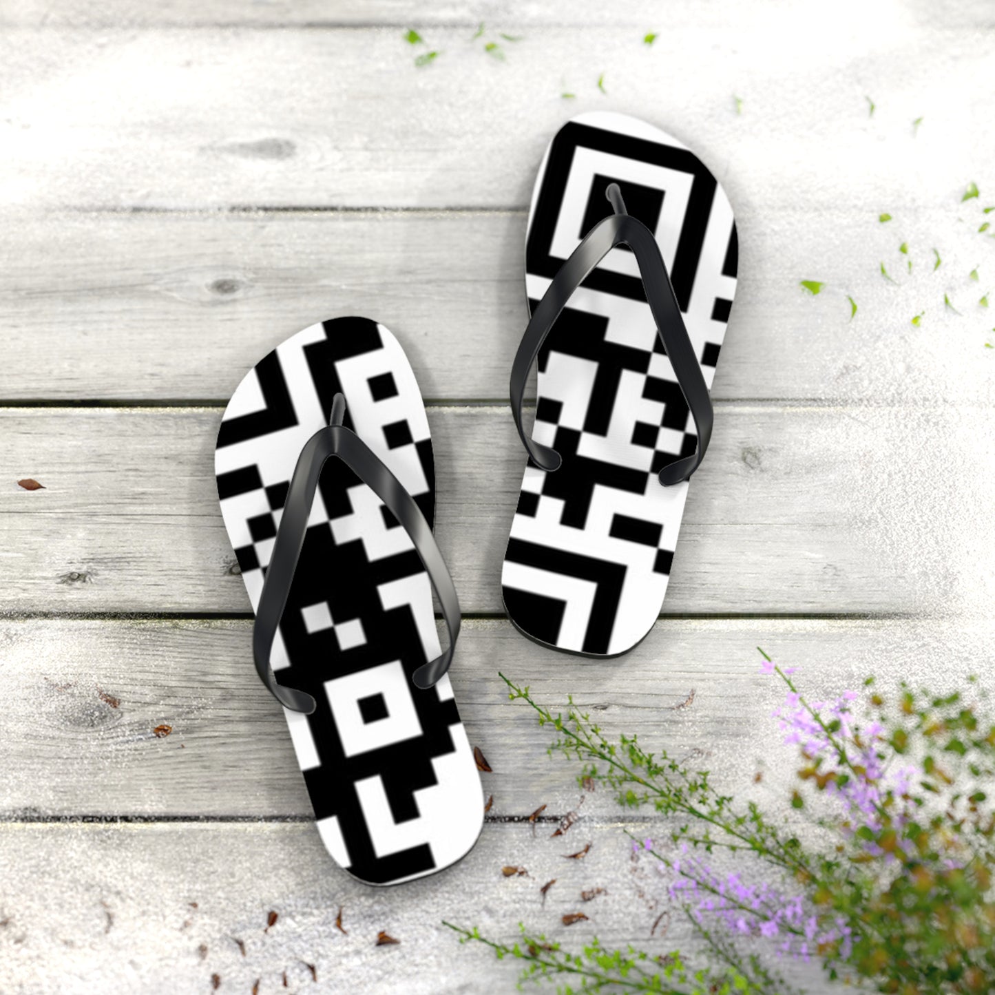 QR Code Print Flip Flops