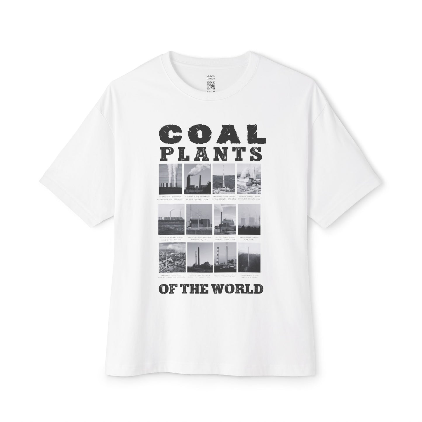 Coal Plants of the World Oversized Tee