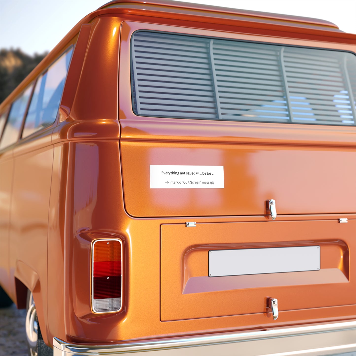 ‘Everything Not Saved Will Be Lost’ Quote Bumper Sticker