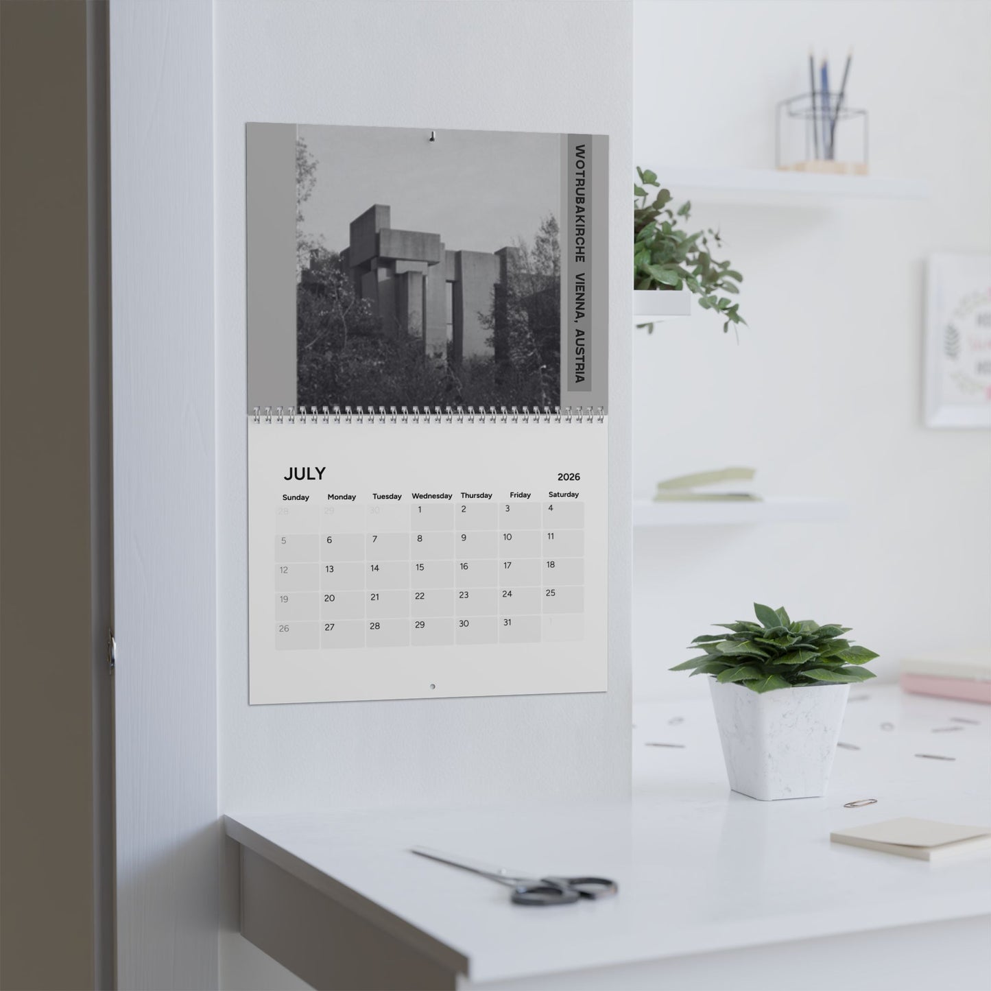 Brutalist Structures Of The World 2026 Wall Calendar