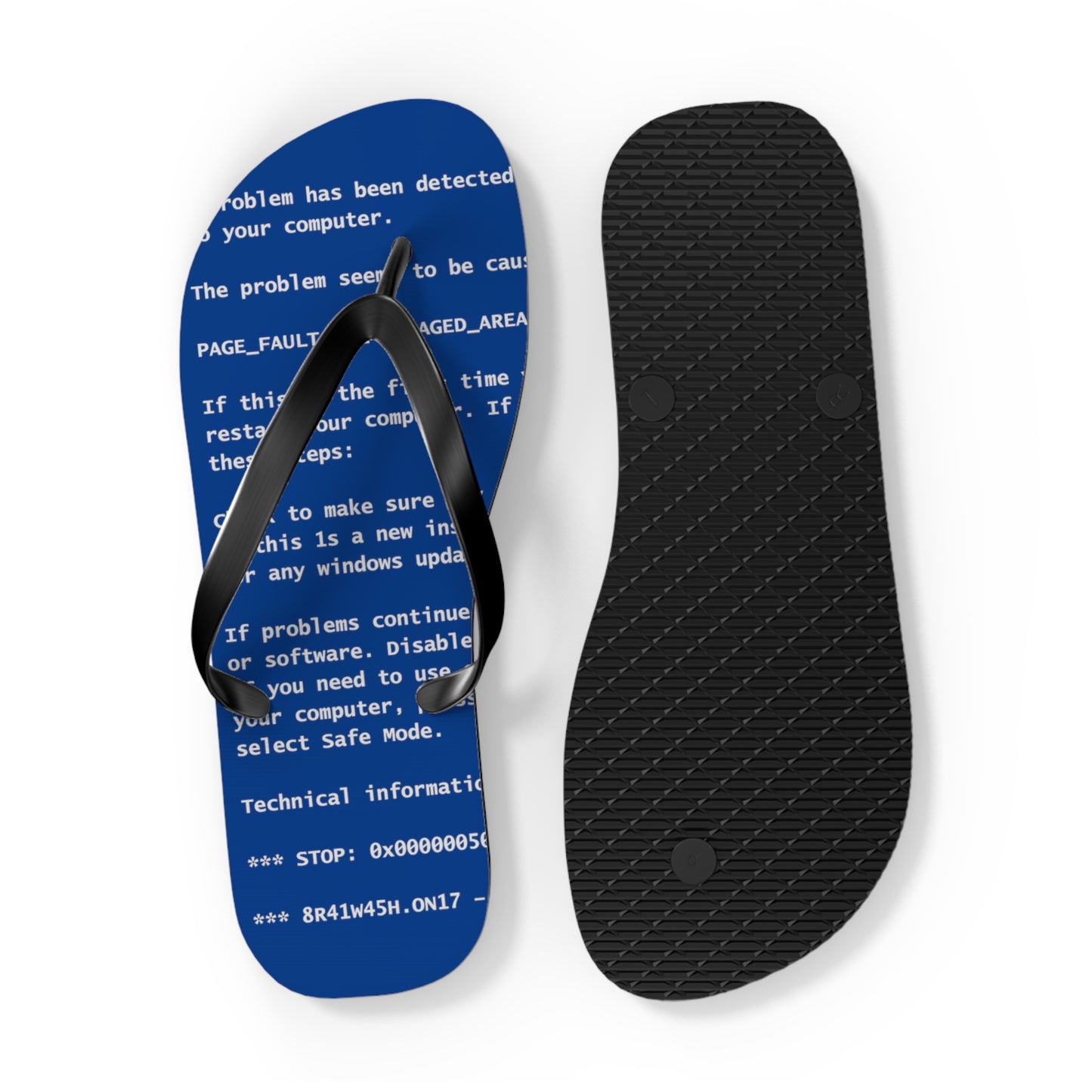 BSoD (Blue Screen of Death) Flip Flops
