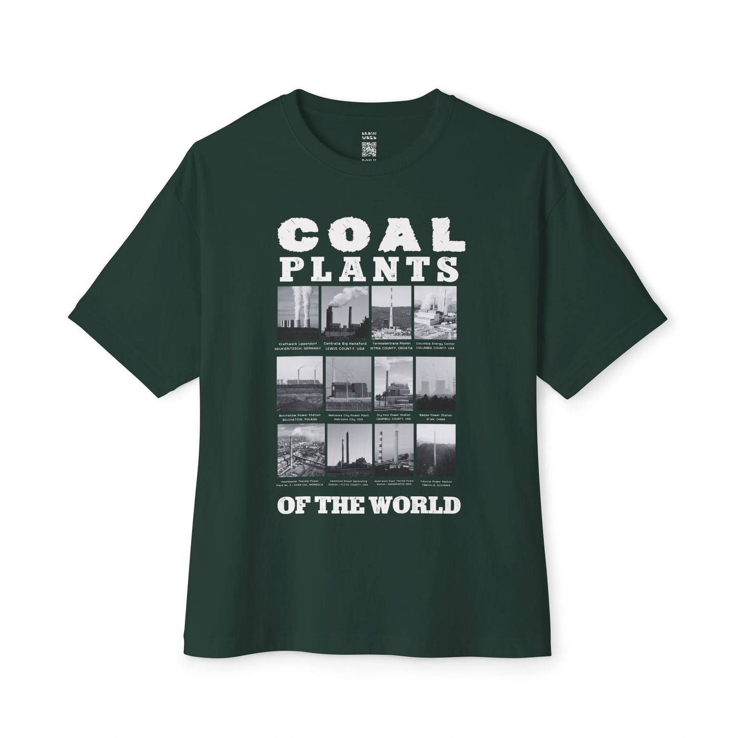Coal Plants of the World Oversized Tee