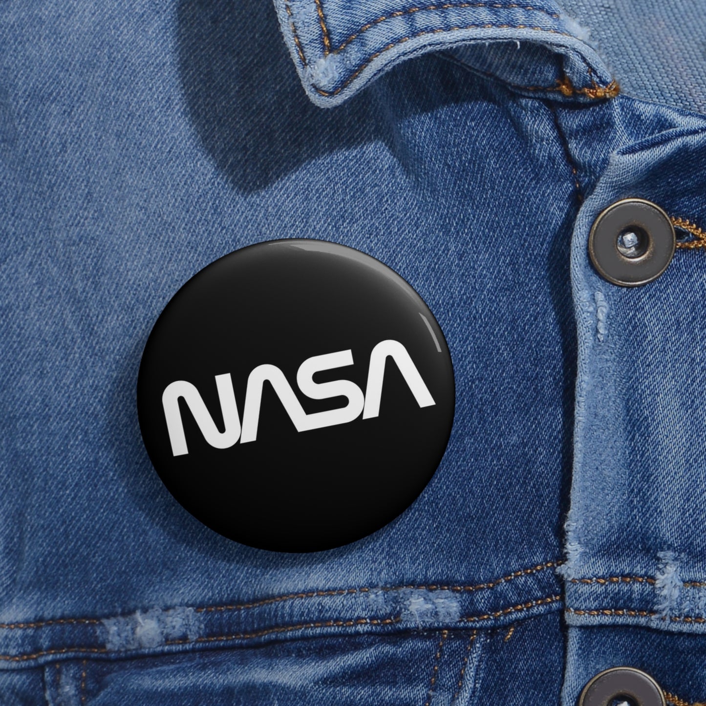 ‘Cosmic Black’ NASA Pin Button Badge