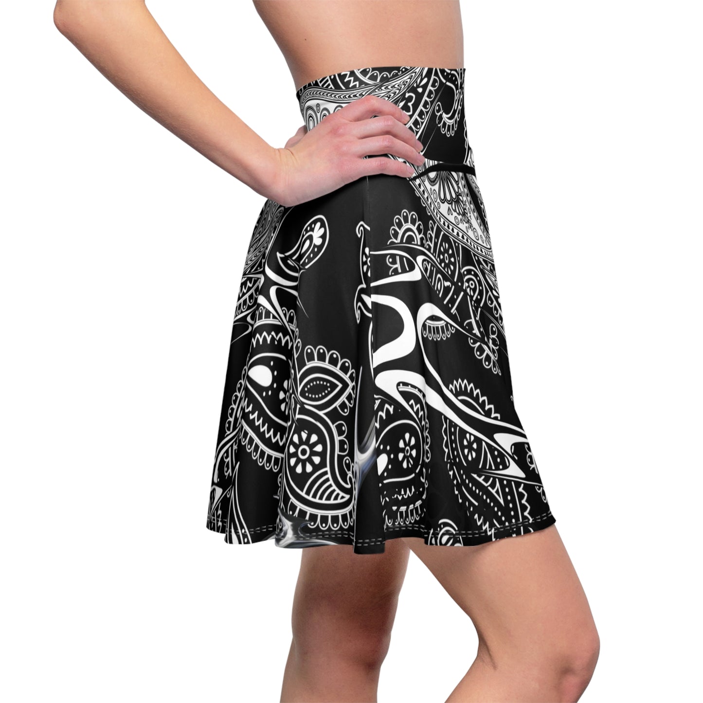 Cyber Sigil Paisley Skirt