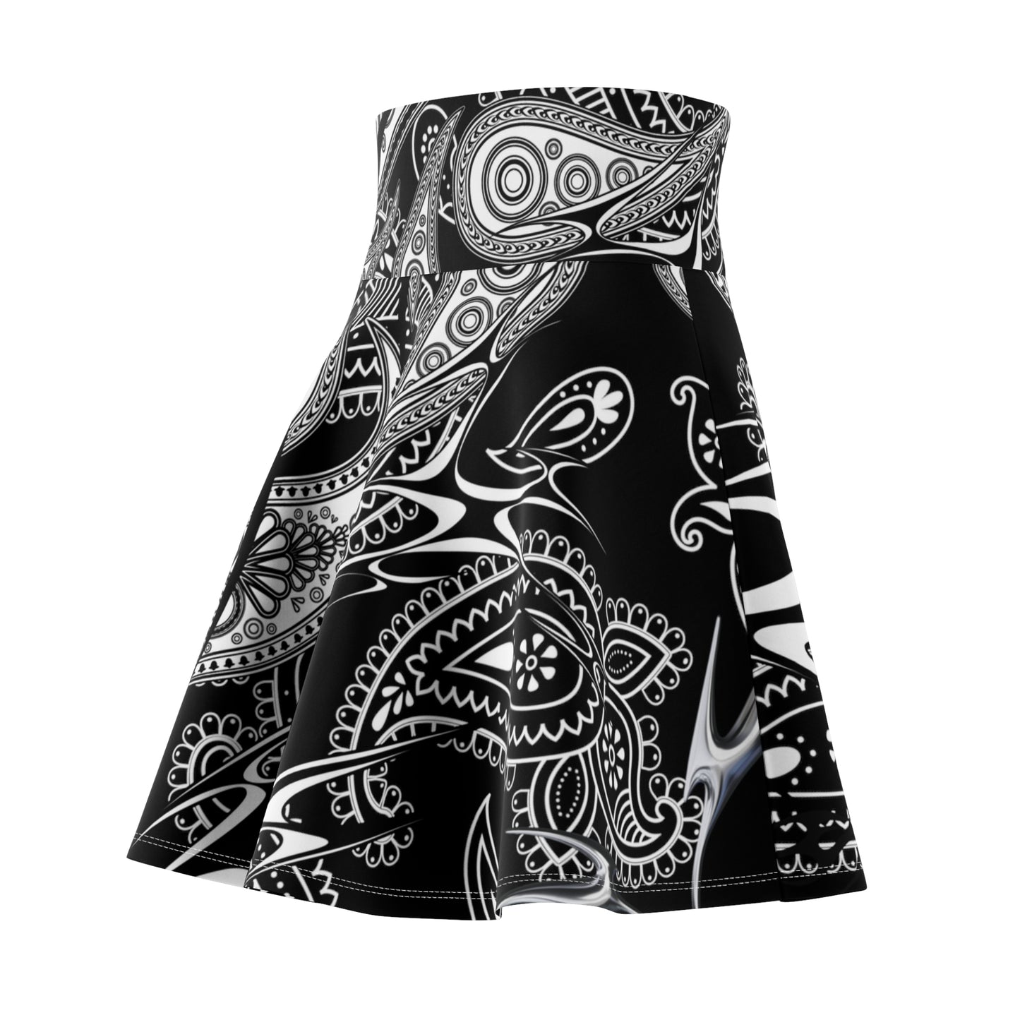 Cyber Sigil Paisley Skirt