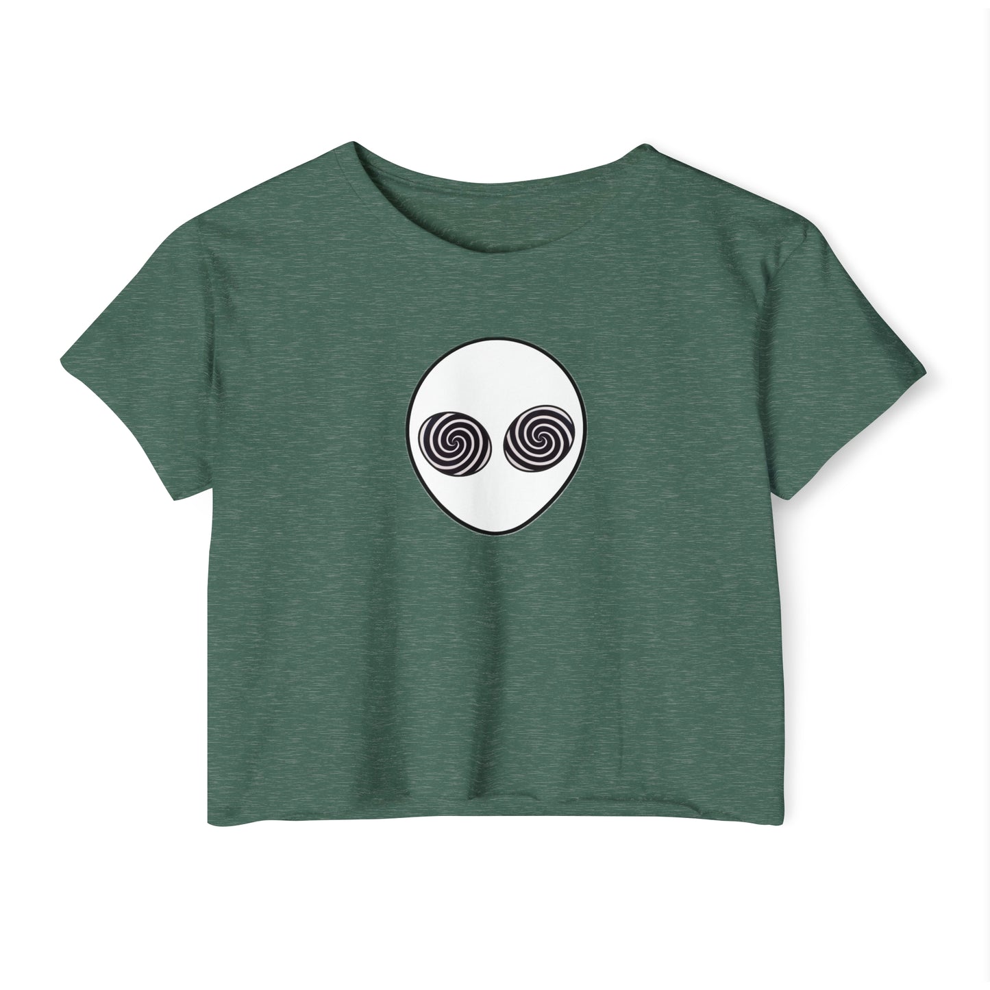 Trippy Alien Head Crop Top