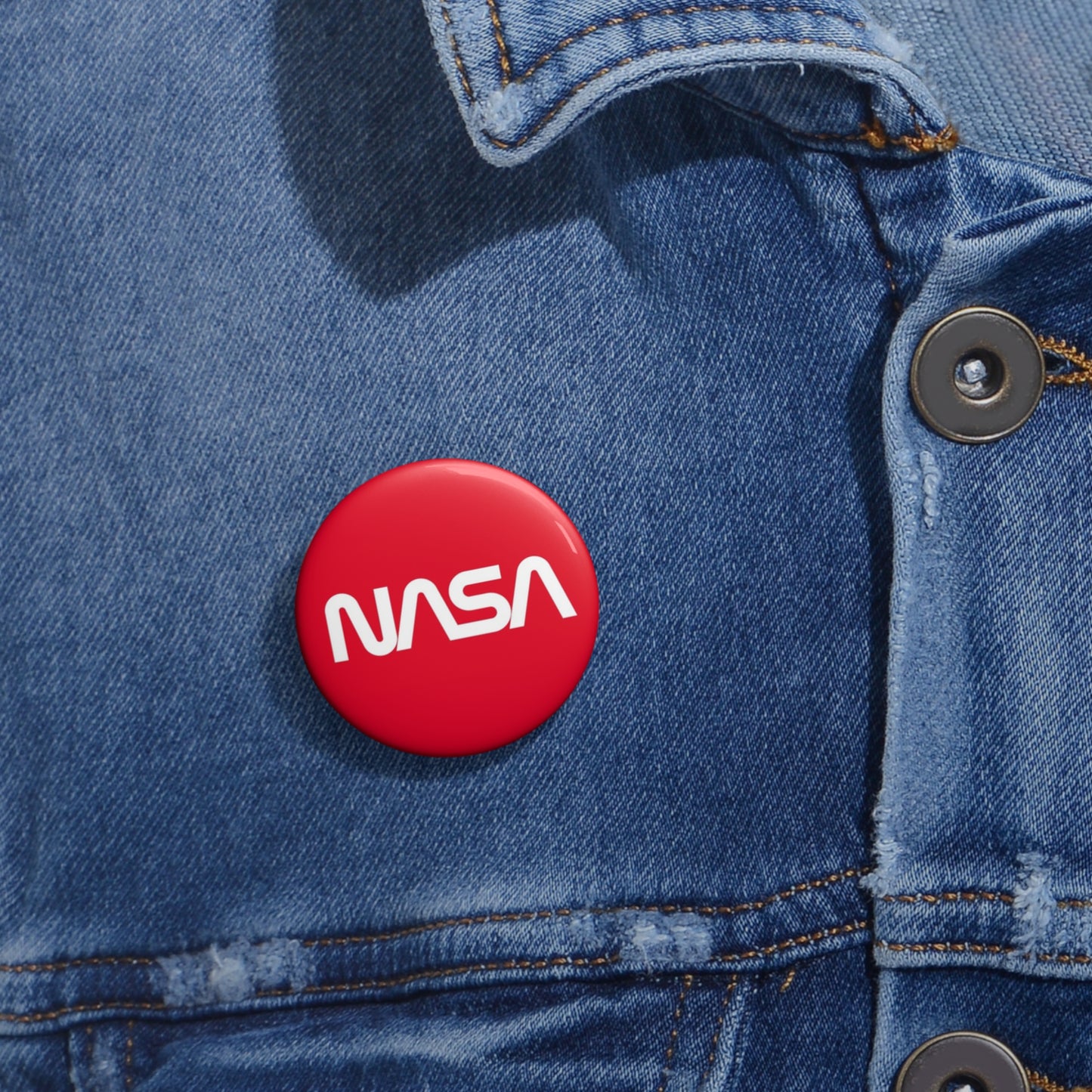 ‘Radiation Red’ NASA Pin Button Badge