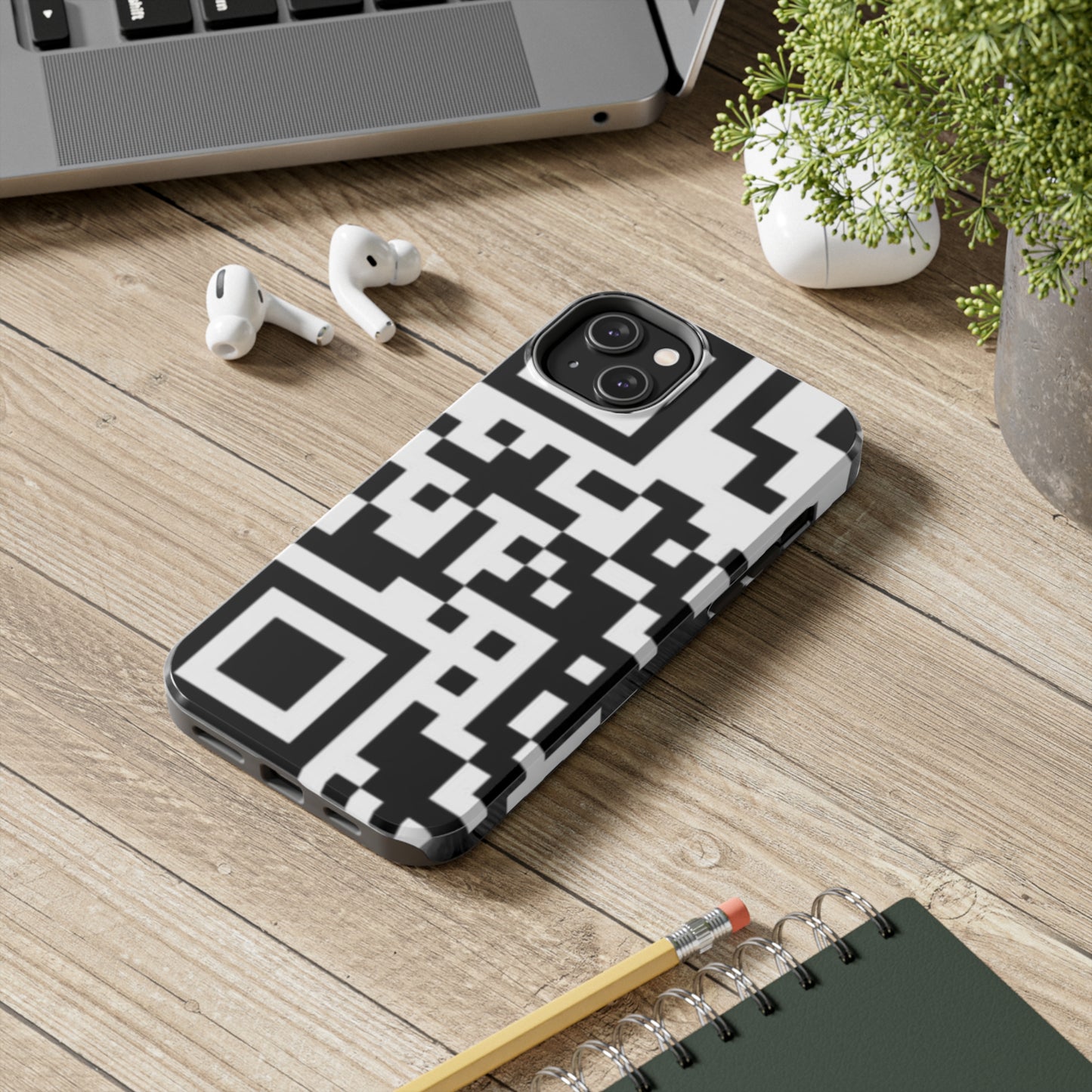 QR Print Tough Phone Case