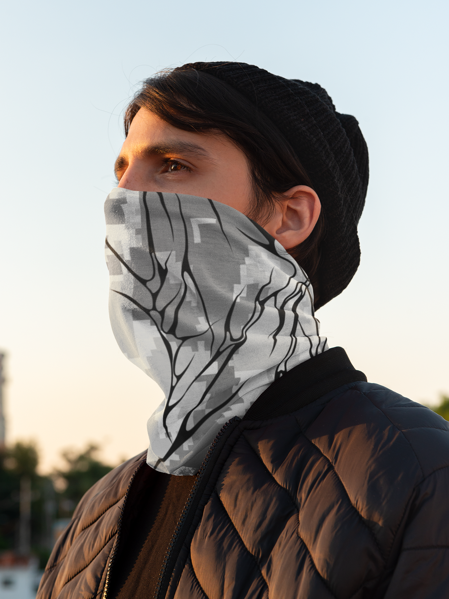 TUNDRA Cyber Sigil Digital Camo Face Cover