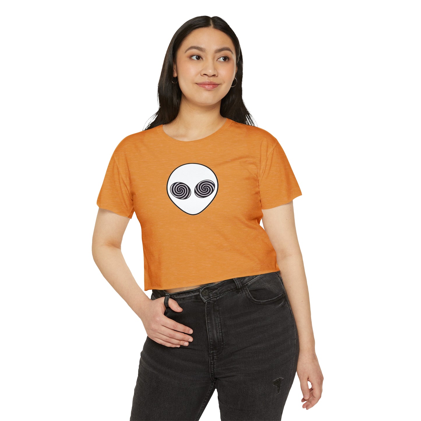 Trippy Alien Head Crop Top