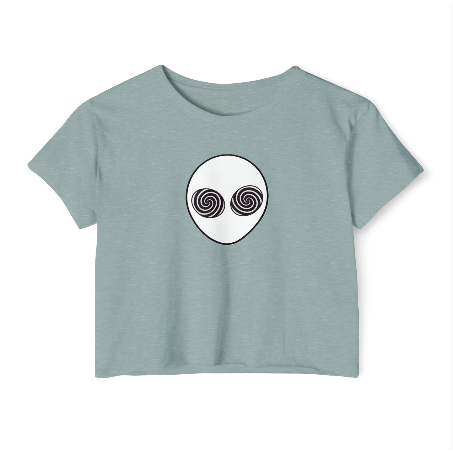 Trippy Alien Head Crop Top