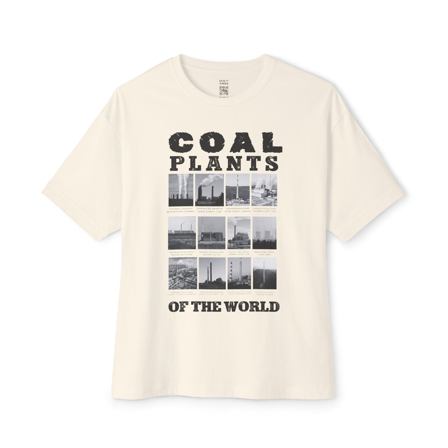 Coal Plants of the World Oversized Tee