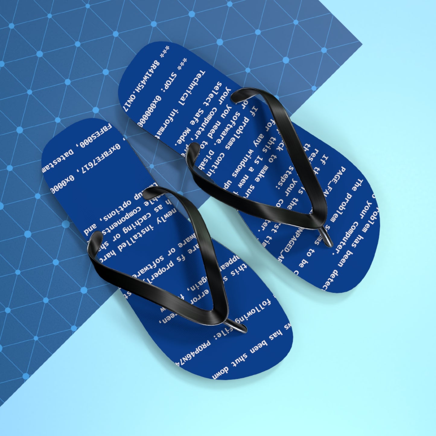 BSoD (Blue Screen of Death) Flip Flops