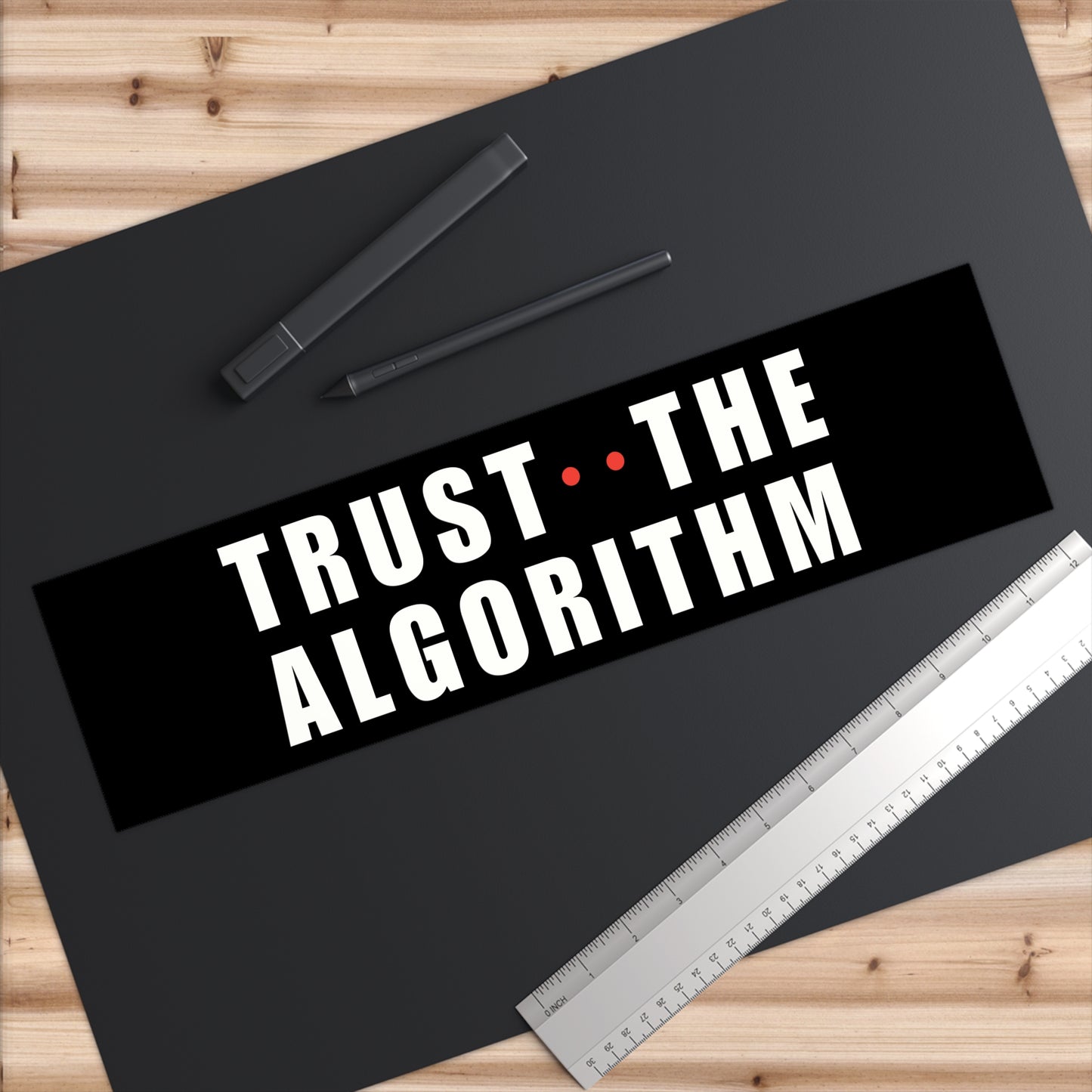 Dark Trust The Algorithm Bumper Sticker