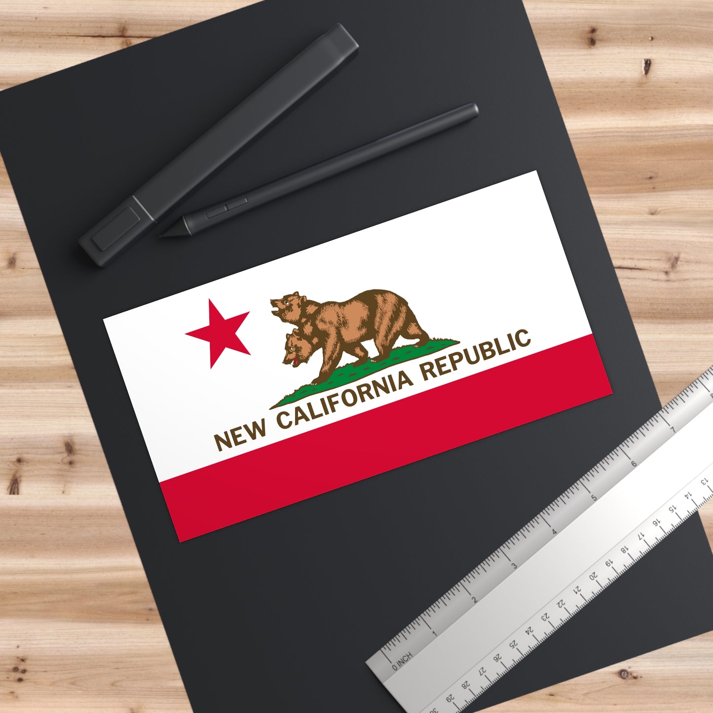 NCR (New California Republic) Flag Bumper Sticker