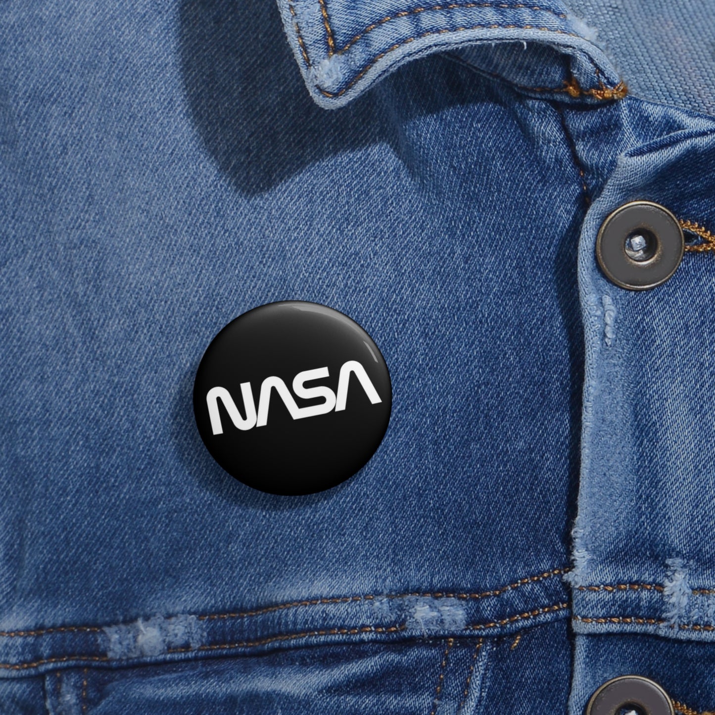 ‘Cosmic Black’ NASA Pin Button Badge