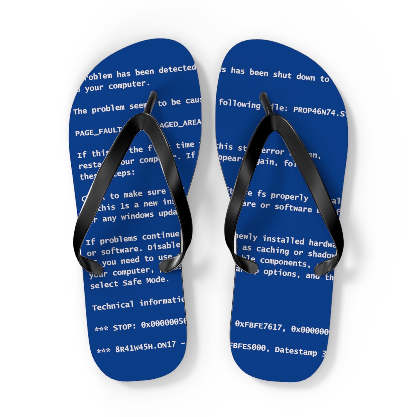 BSoD (Blue Screen of Death) Flip Flops