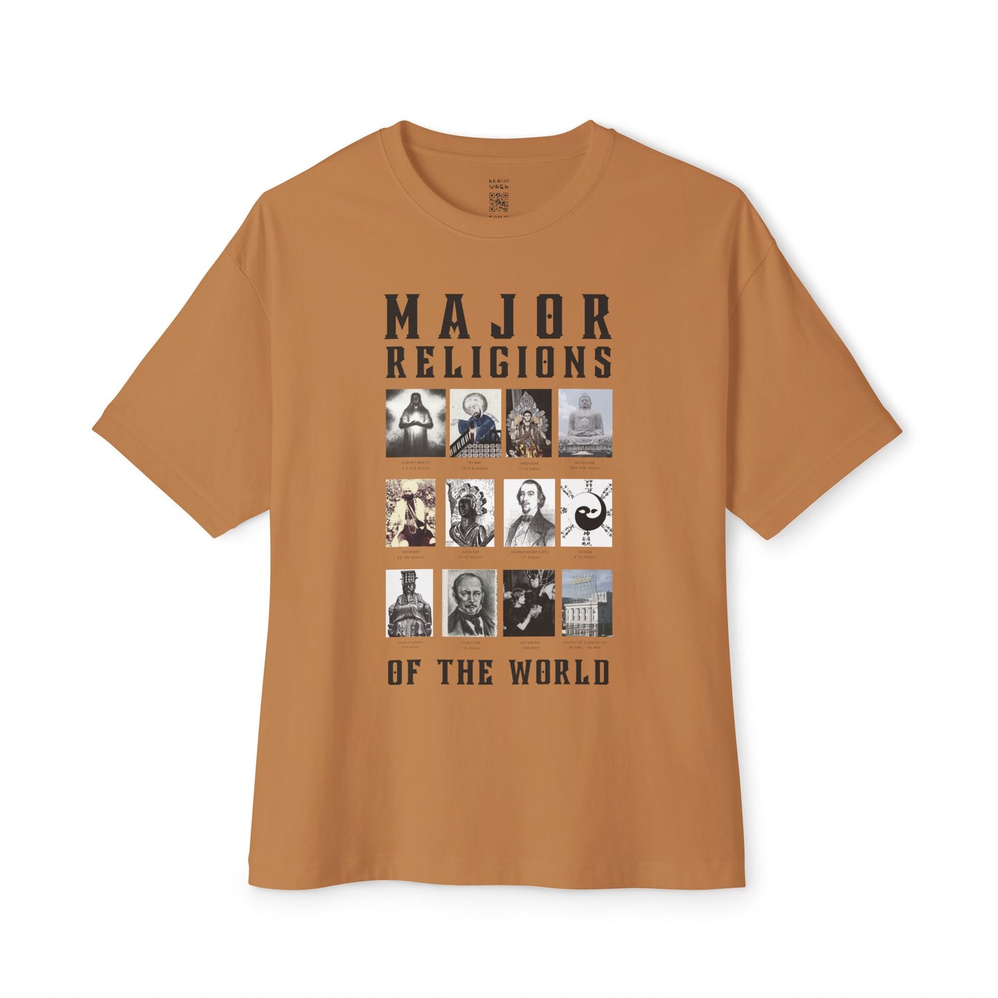 Major Religions Of The World Oversized Tee