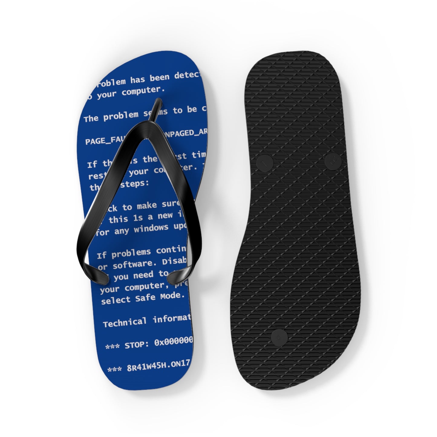 BSoD (Blue Screen of Death) Flip Flops