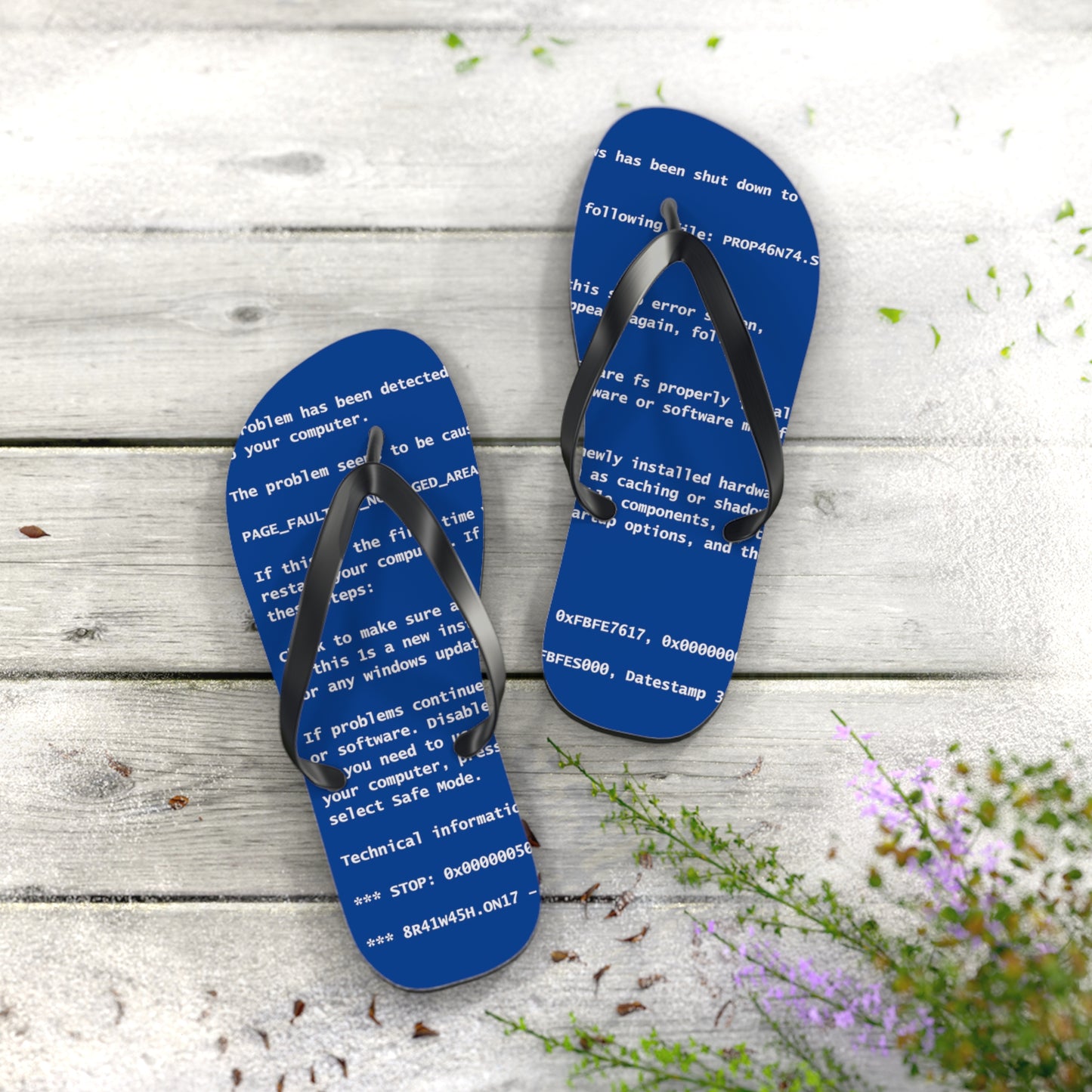 BSoD (Blue Screen of Death) Flip Flops