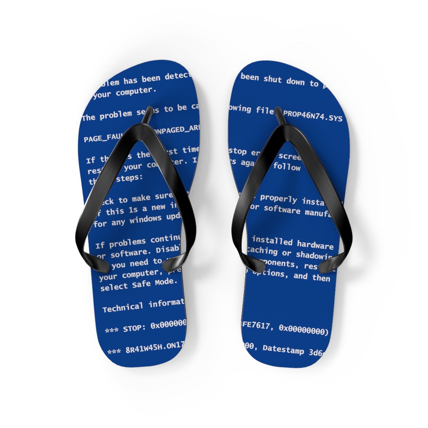 BSoD (Blue Screen of Death) Flip Flops