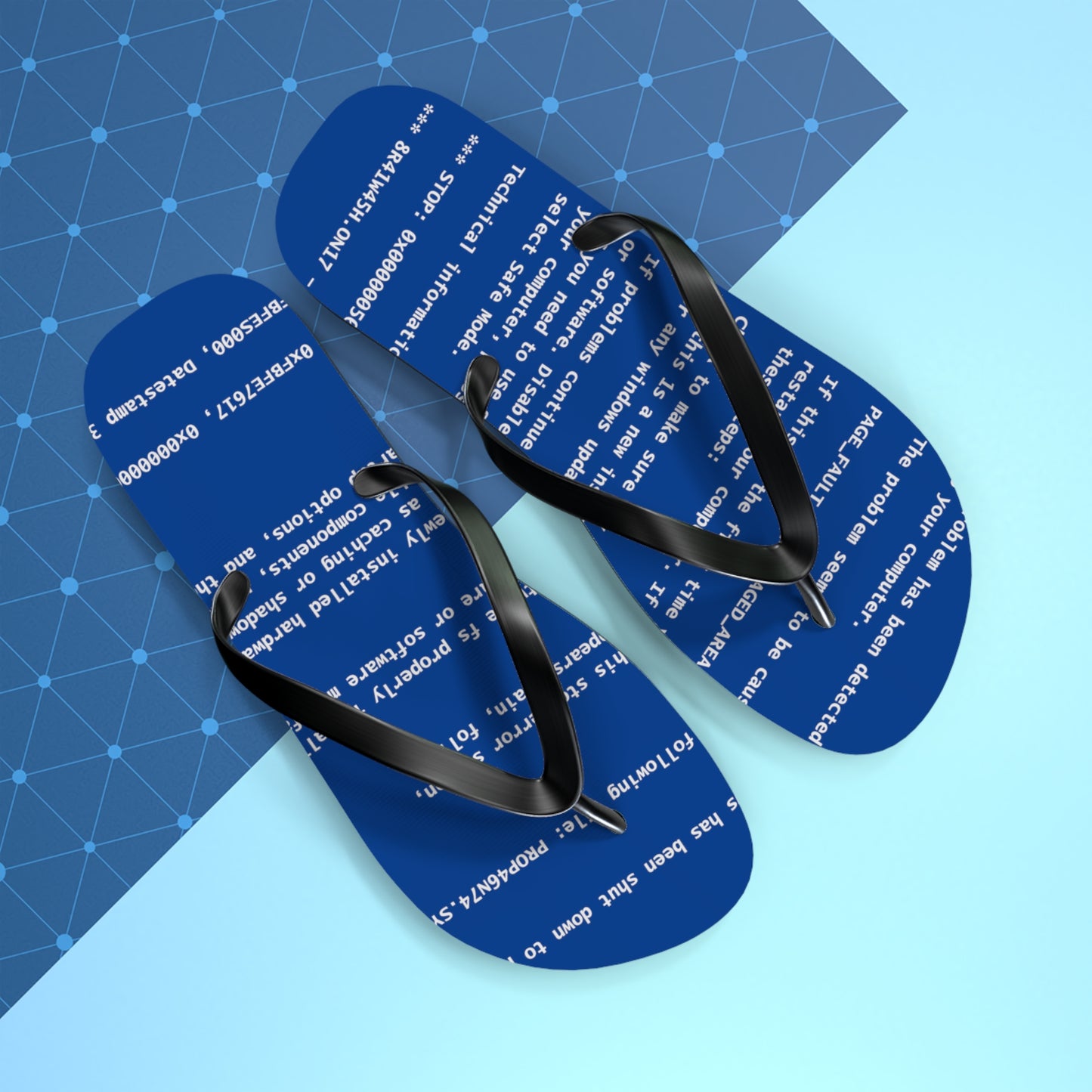 BSoD (Blue Screen of Death) Flip Flops