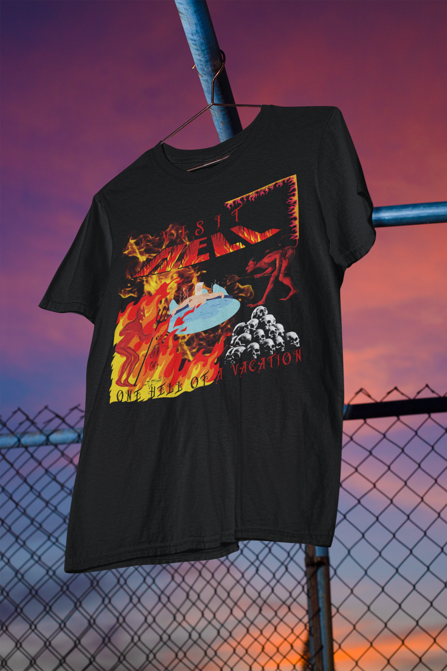Visit Hell T-Shirt (commissioned by the Purgatory Tourism Bureau)
