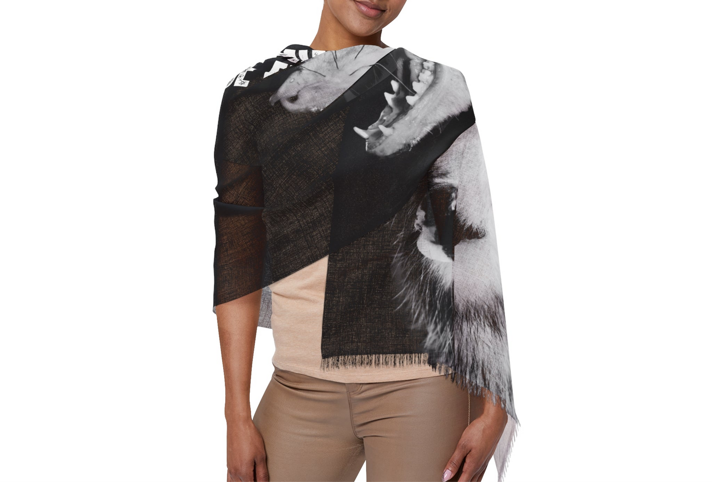 Death Is Coming Eat Trash Be Free Opossum Pashmina