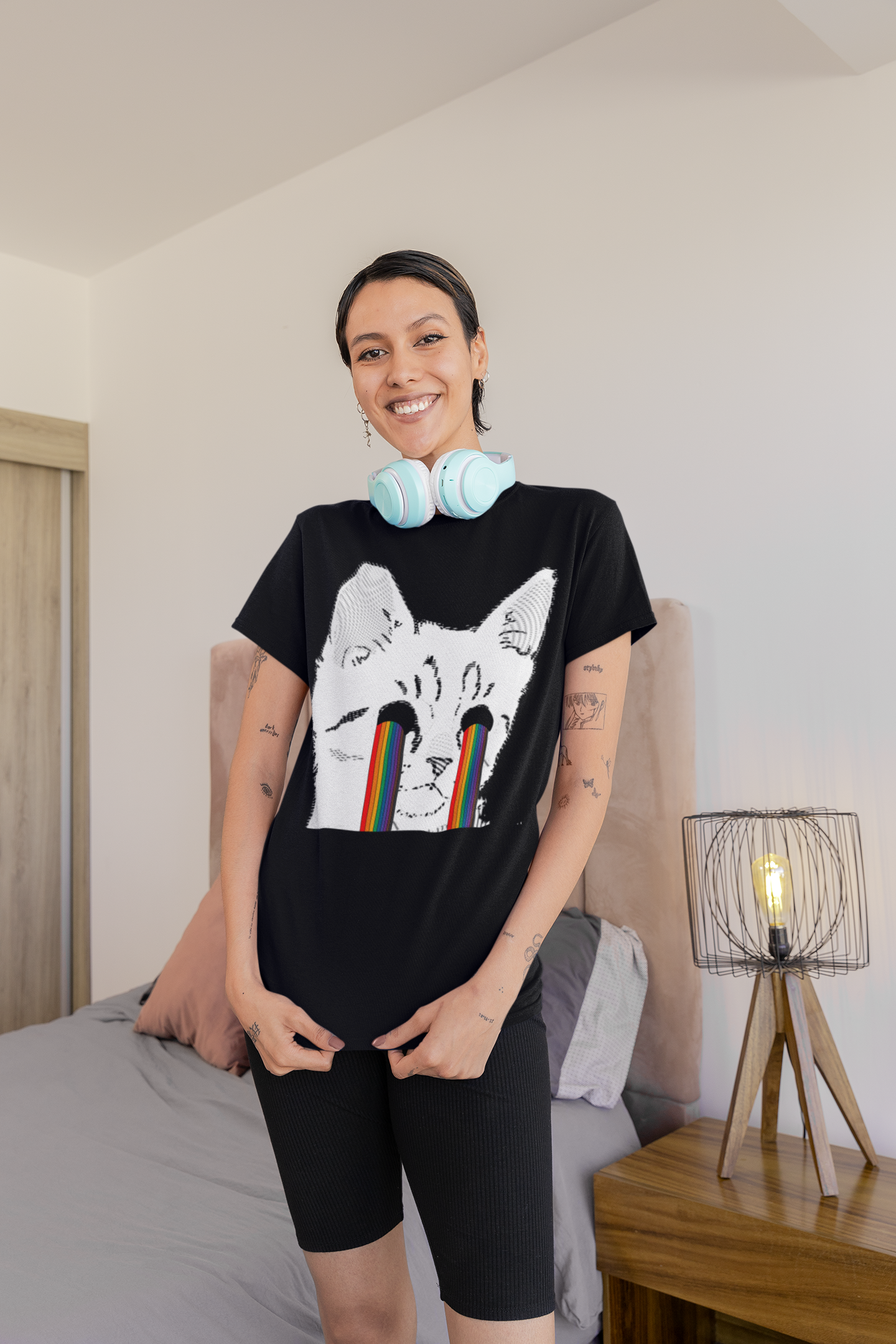 Psychedelic Sad Cat T-Shirt