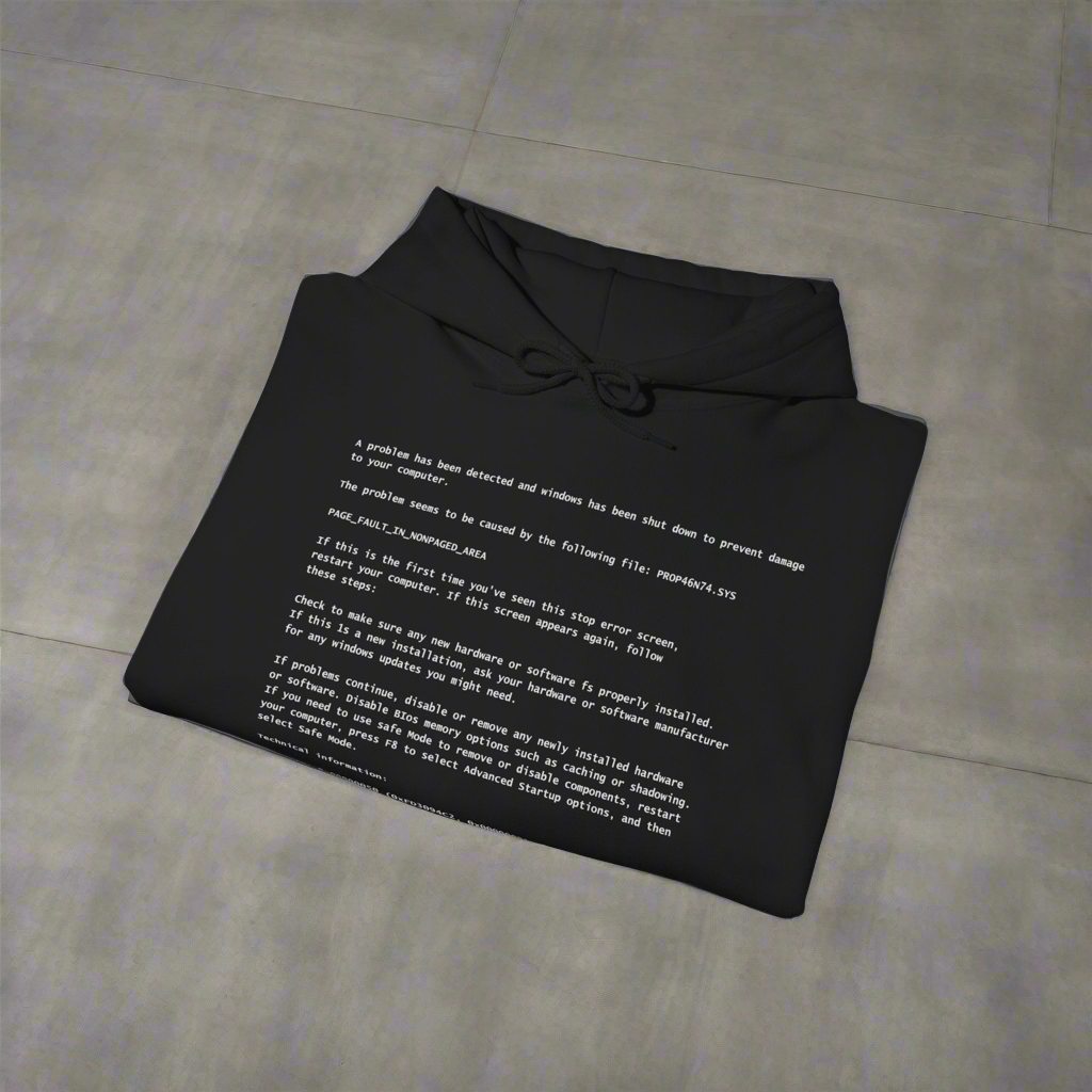 Black Screen of Death Hoodie