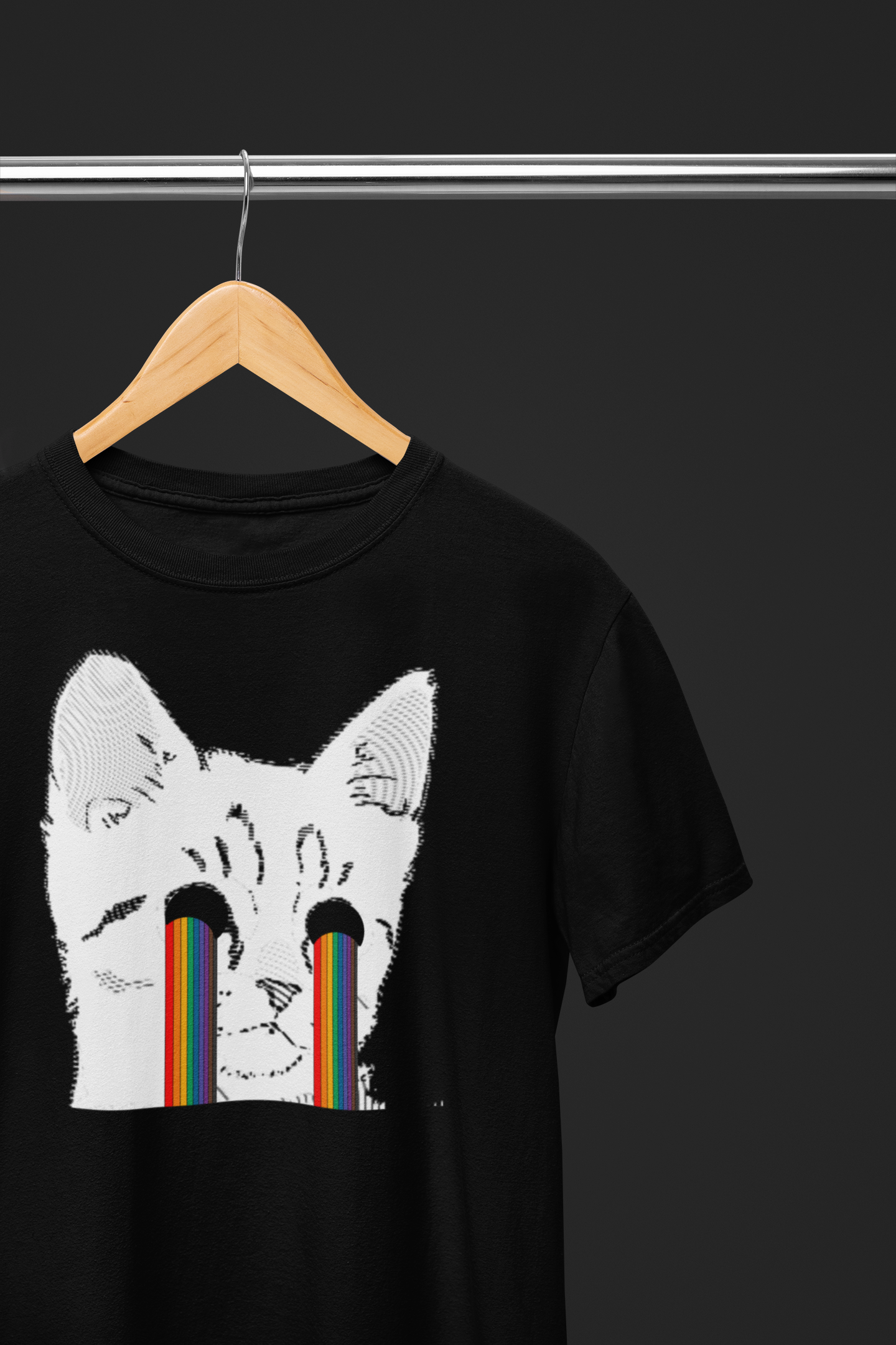 Psychedelic Sad Cat T-Shirt