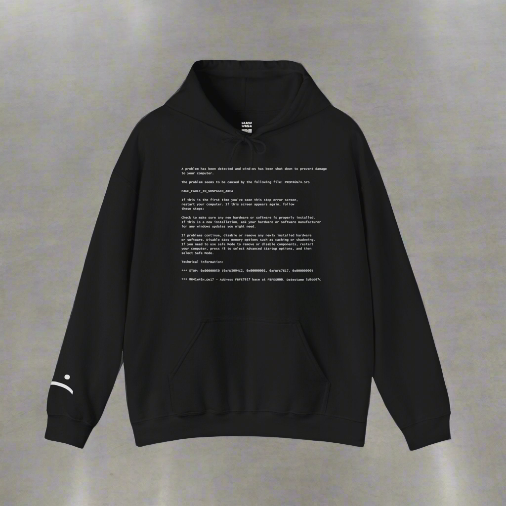 Black Screen of Death Hoodie