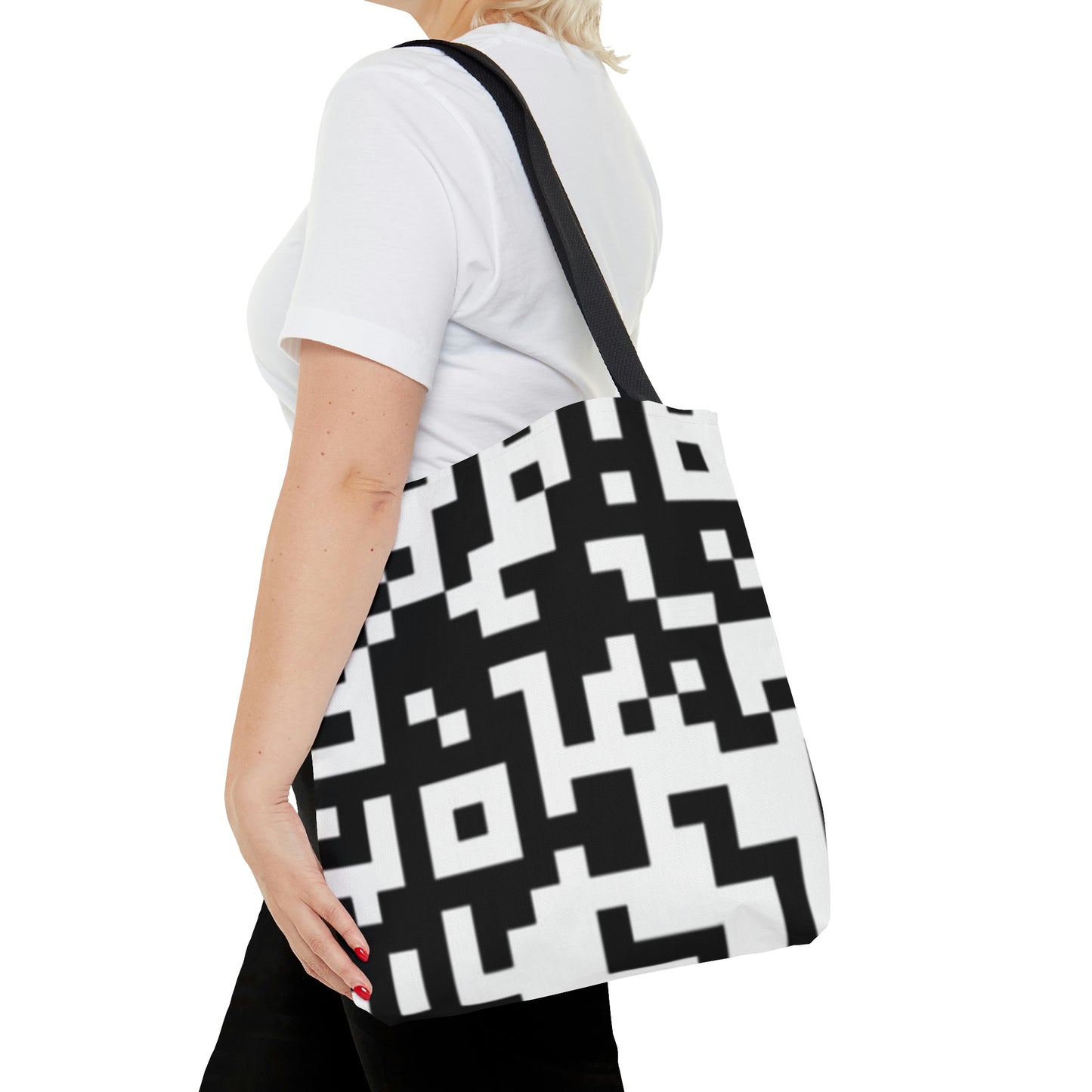 QR Print Tote Bag