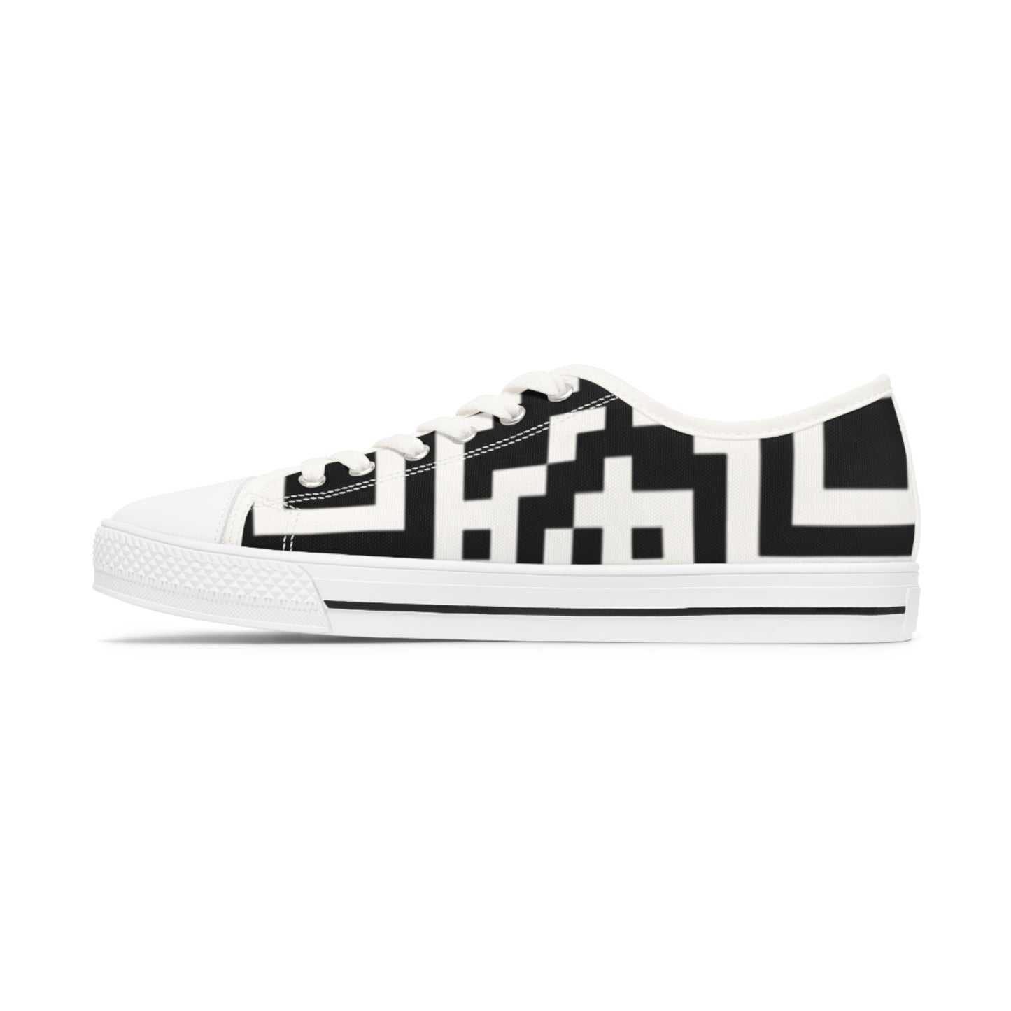 Women's QR Print Low Top Sneakers
